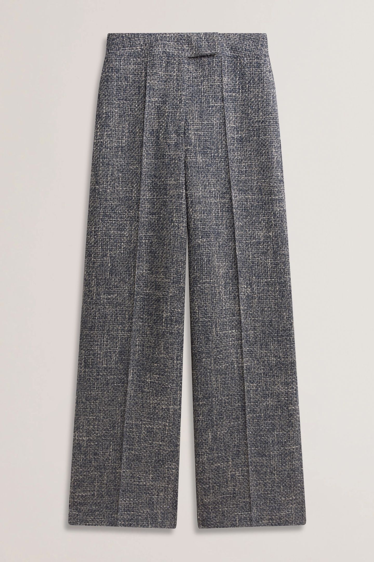 ABIESH BOUCLE TAILORED WIDE LEG TROUSERS NAVY 3