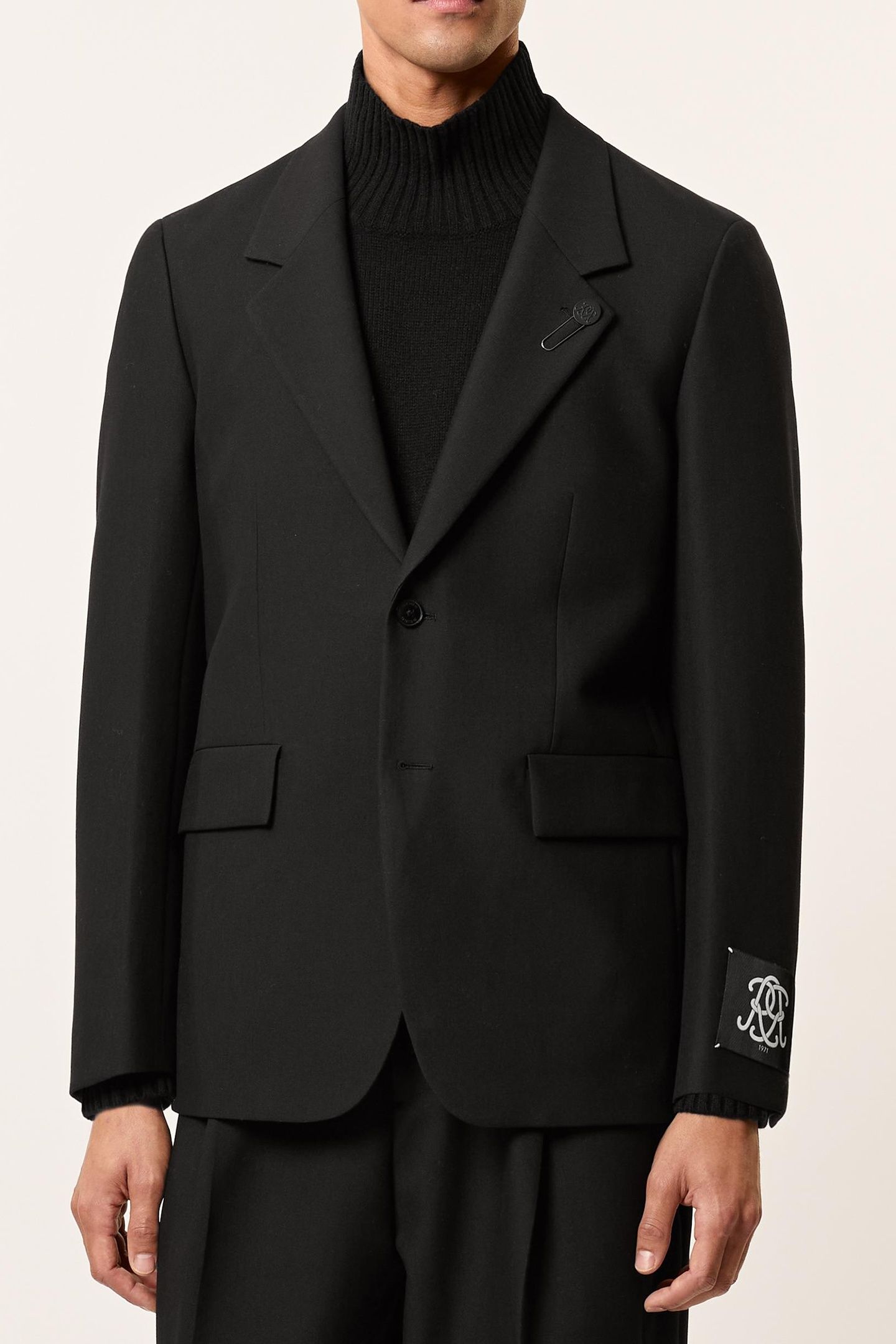 SB 2B NOTCH OVERSIZED BLAZER BLACK 1