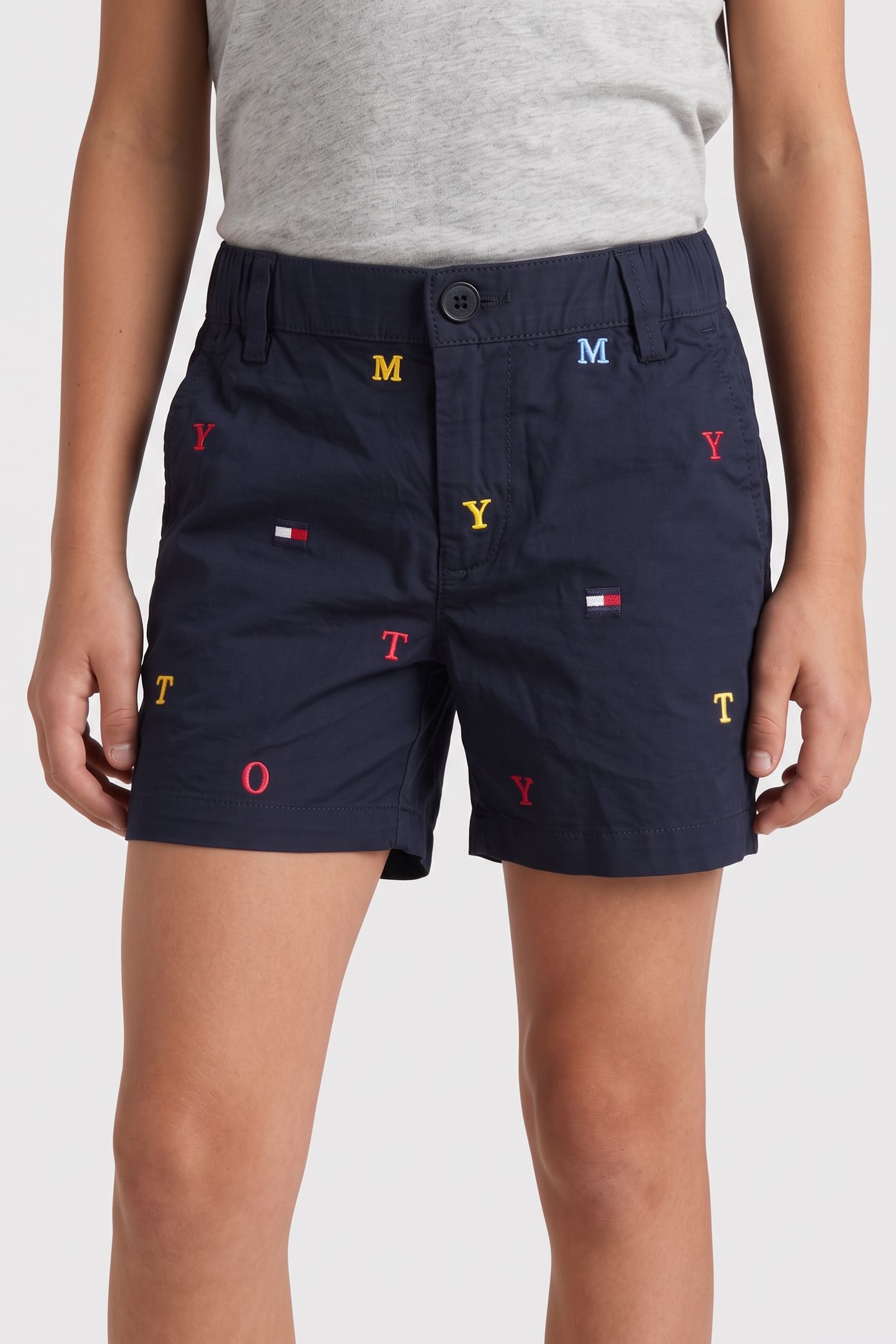 BOYS TMMY EMBR SHORTS DESERT SKY 1