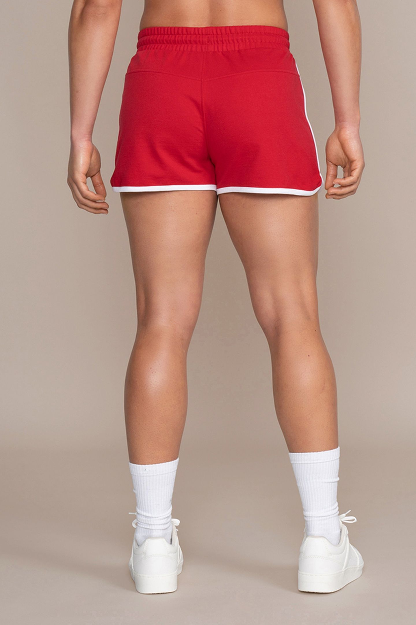 LADIES SWEAT HOTPANTS RED 4