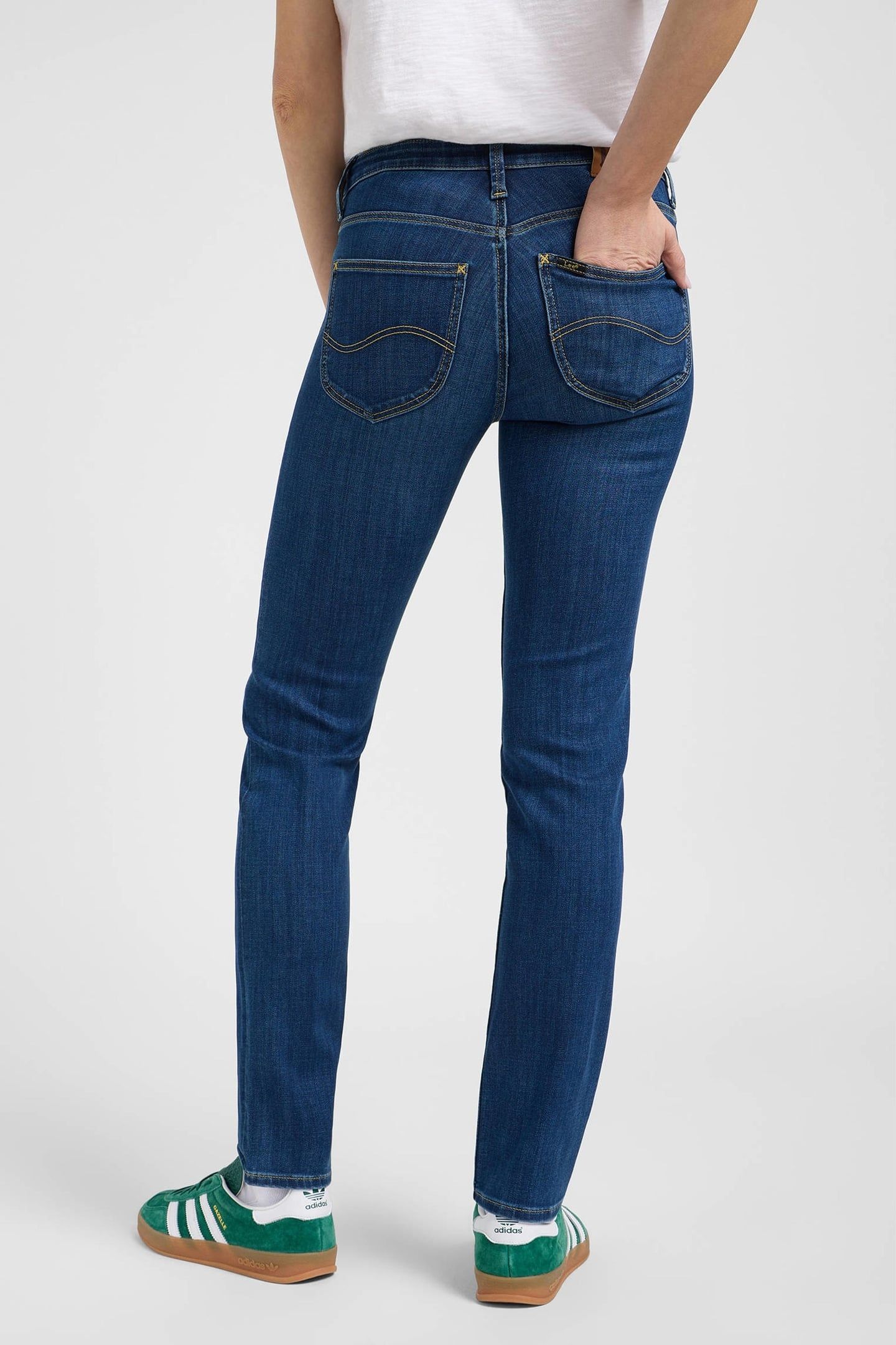 ELLY IVY WASH SLIM STRAIGHT JEANS DENIM BLUE 4