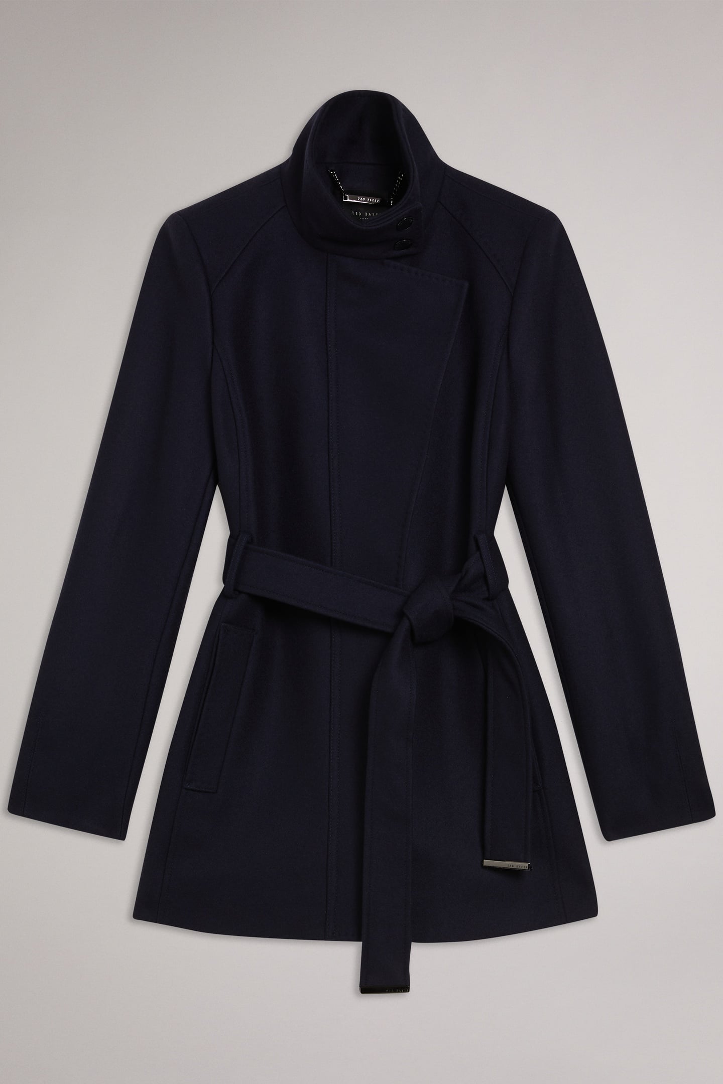 ICOMBIS SHORT FUNNEL NECK COAT NAVY 4