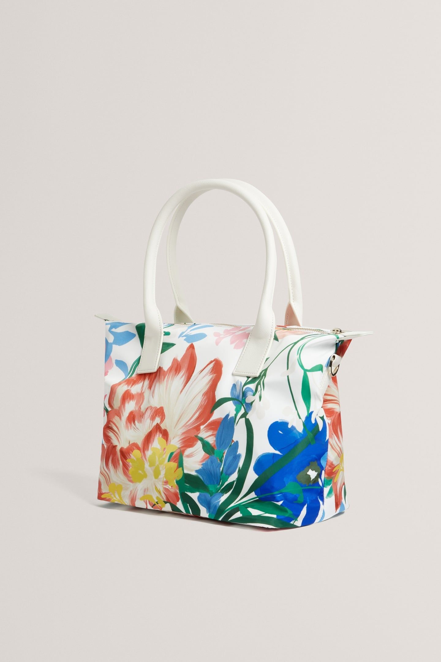 PRINTED NYLON TOTE BAG WHITE-BLAC 2