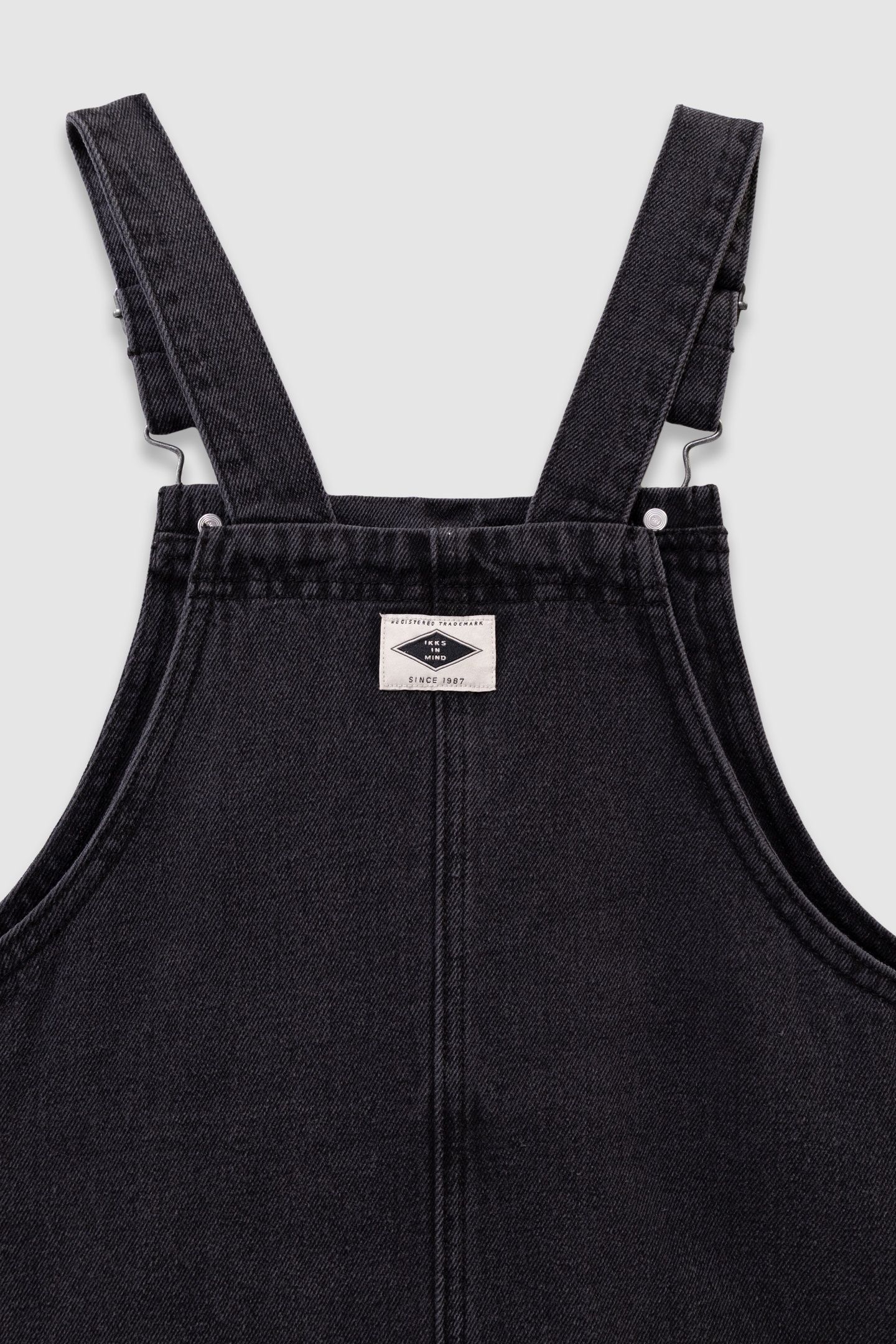GIRLS’ GREY DENIM SPLIT MIDI DUNGAREE DRESS 3