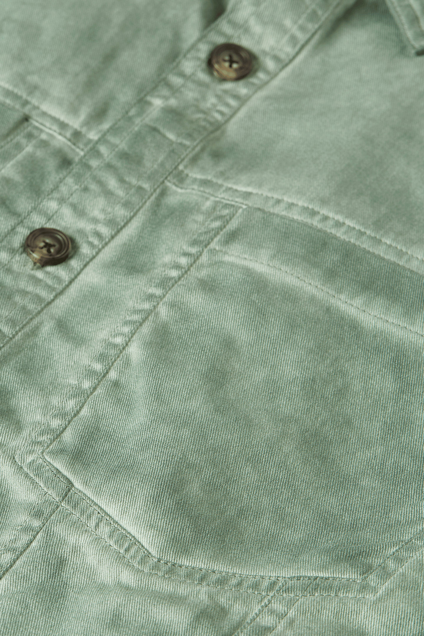 WASHED COTTON RELAXEDFIT SHORTSLEEVED SHIRT DARK GREEN 3