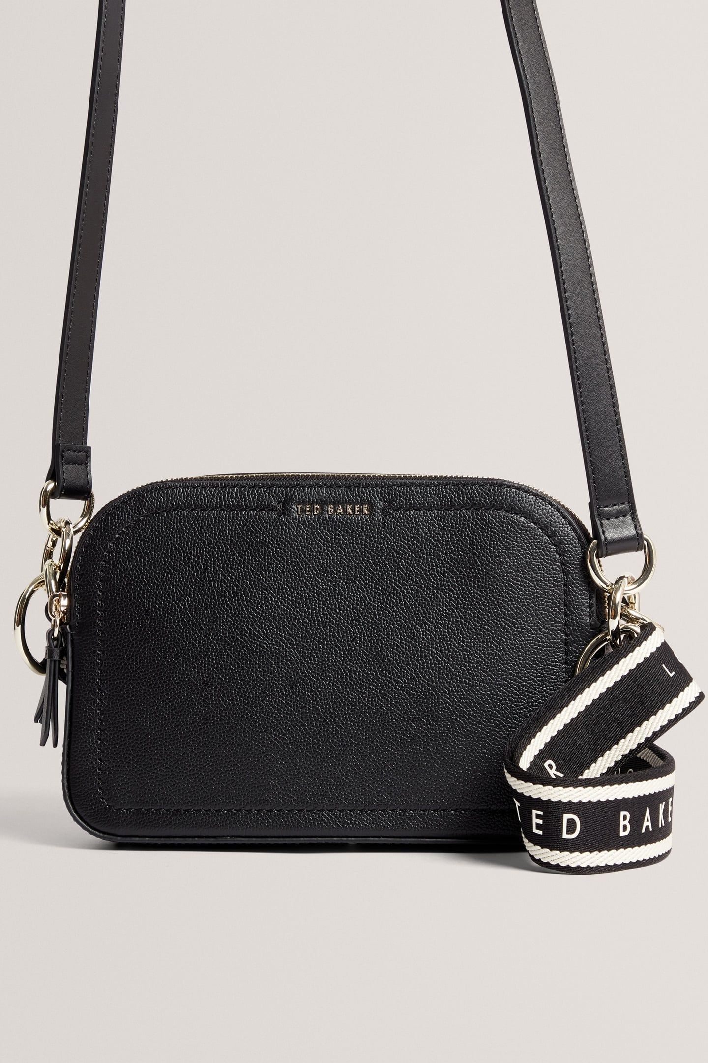 WEBBING LEATHER CROSSBODY BAG BLACK 3