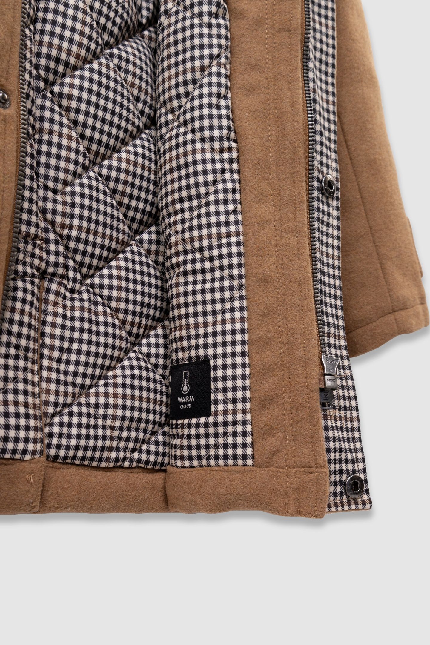 BOYS’ BEIGE WOOLCLOTH DUFFLE-COAT-STYLE HOODED COAT 6