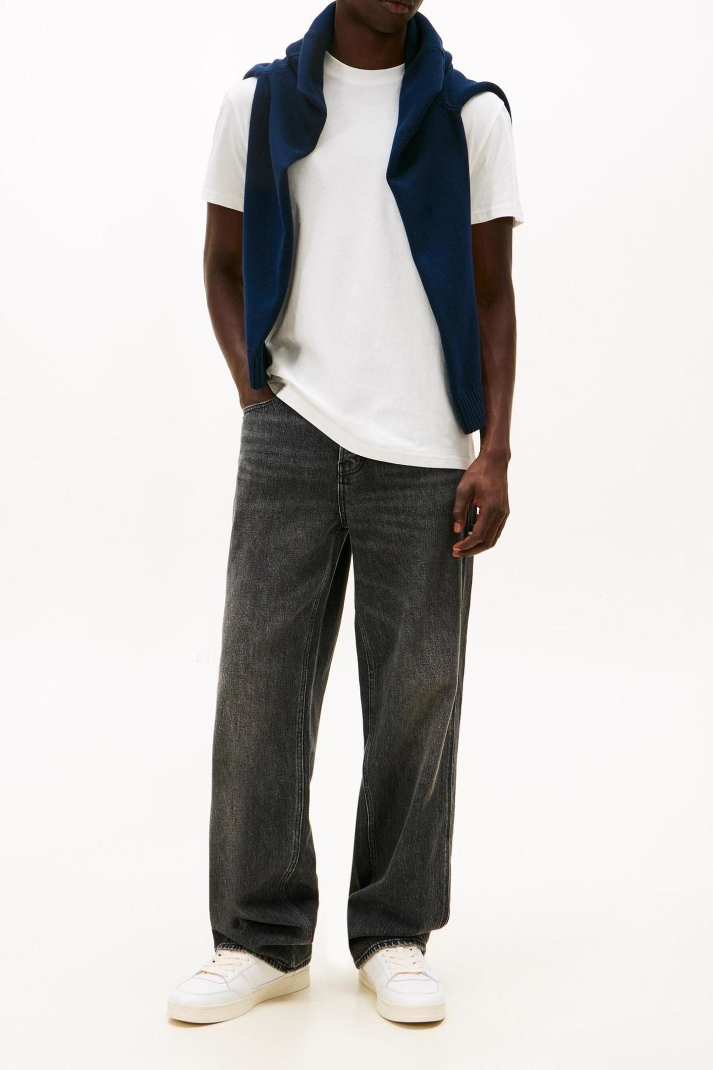 TJM SLIM LINEAR SS TEE ECRU/BLACK 4