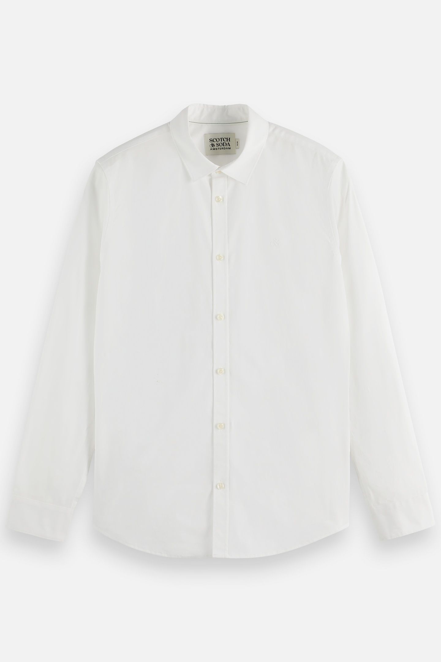COTTON POPLIN SLIM-FIT SHIRT WHITE/PASTEL 4