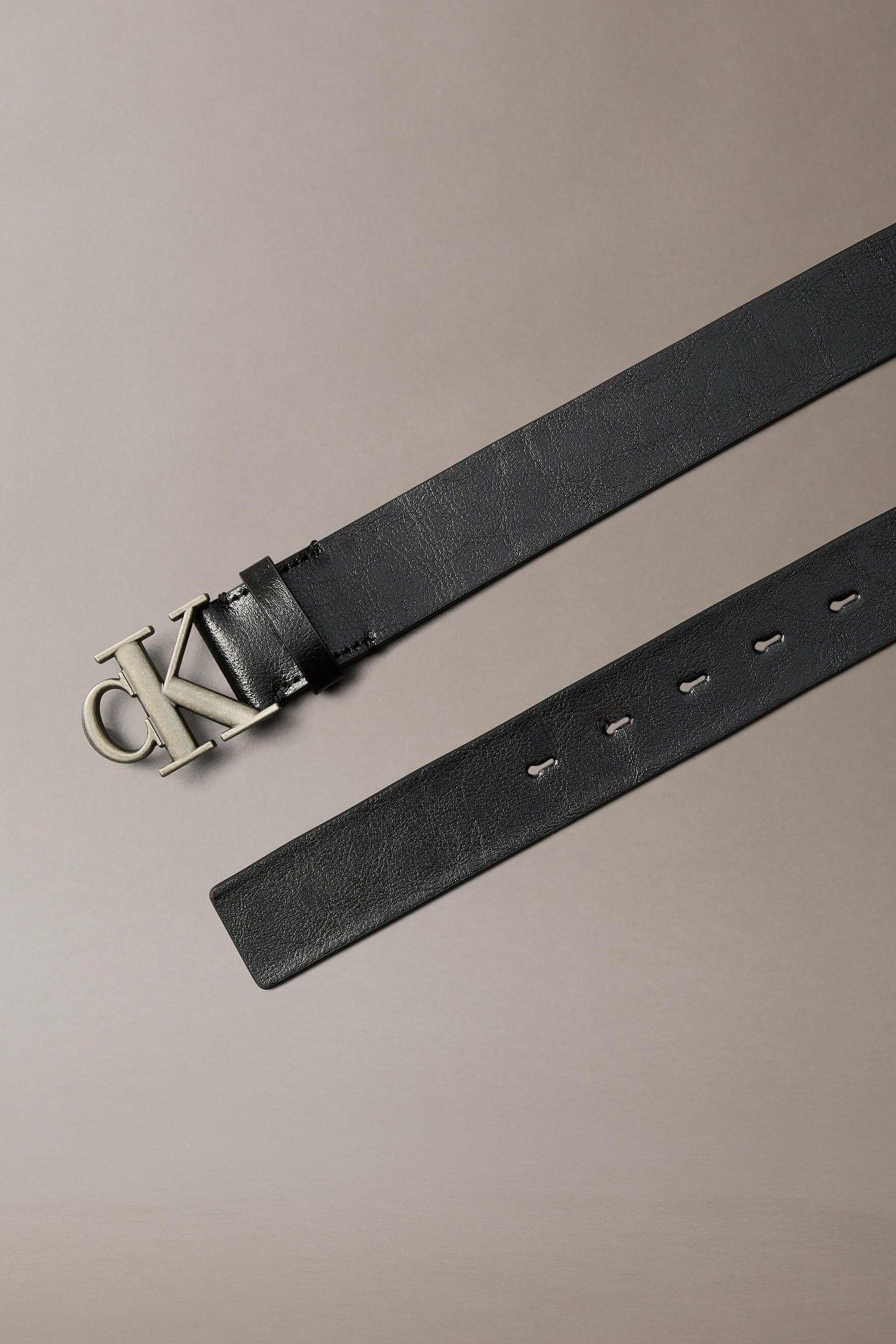 CK BUCKLE TUMBLED 35 BELT BLACK/ANTIQUE SILVER 6