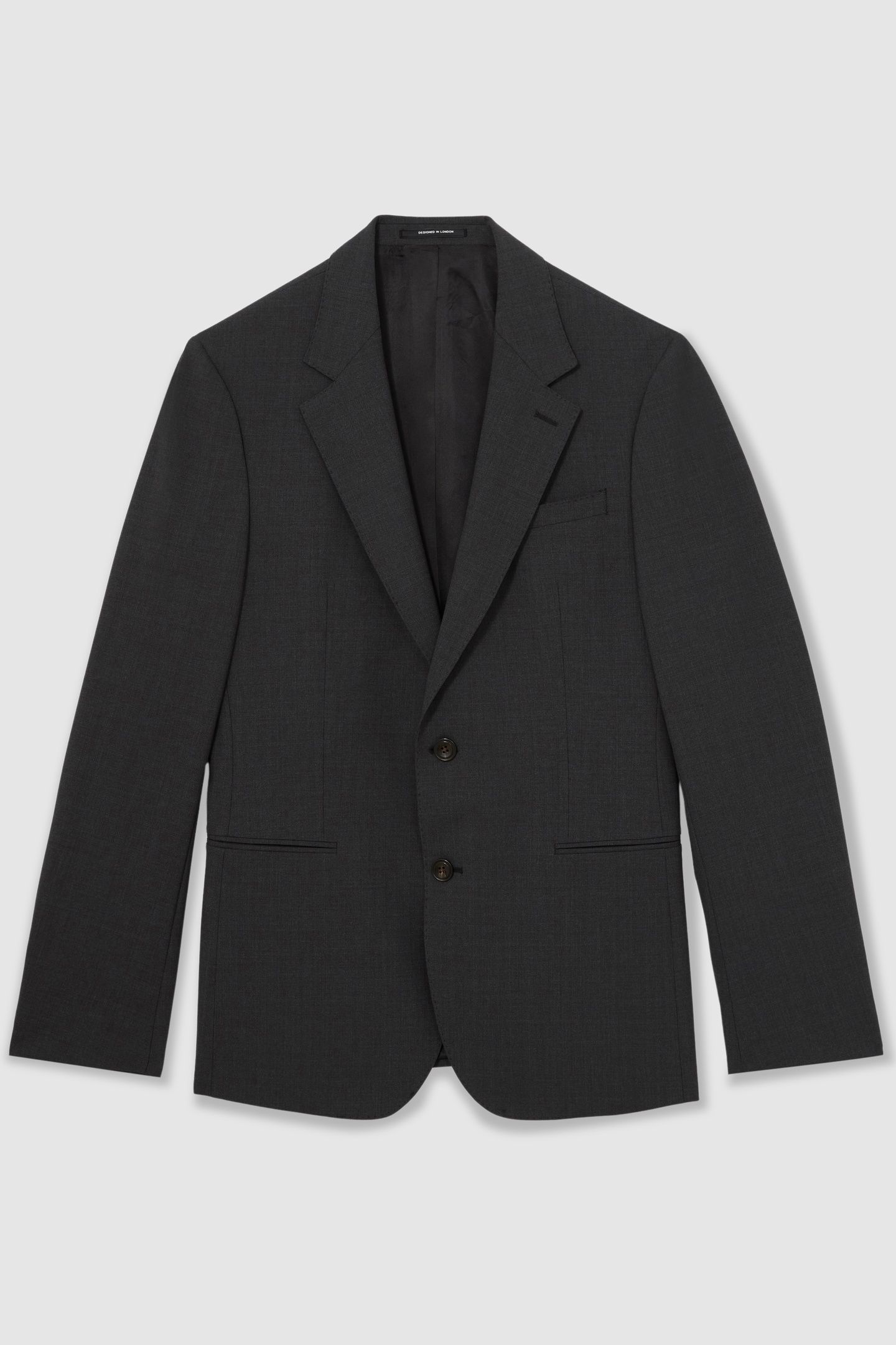 SB 2B NOTCH PLAIN WEAVE BLAZER GREY 5