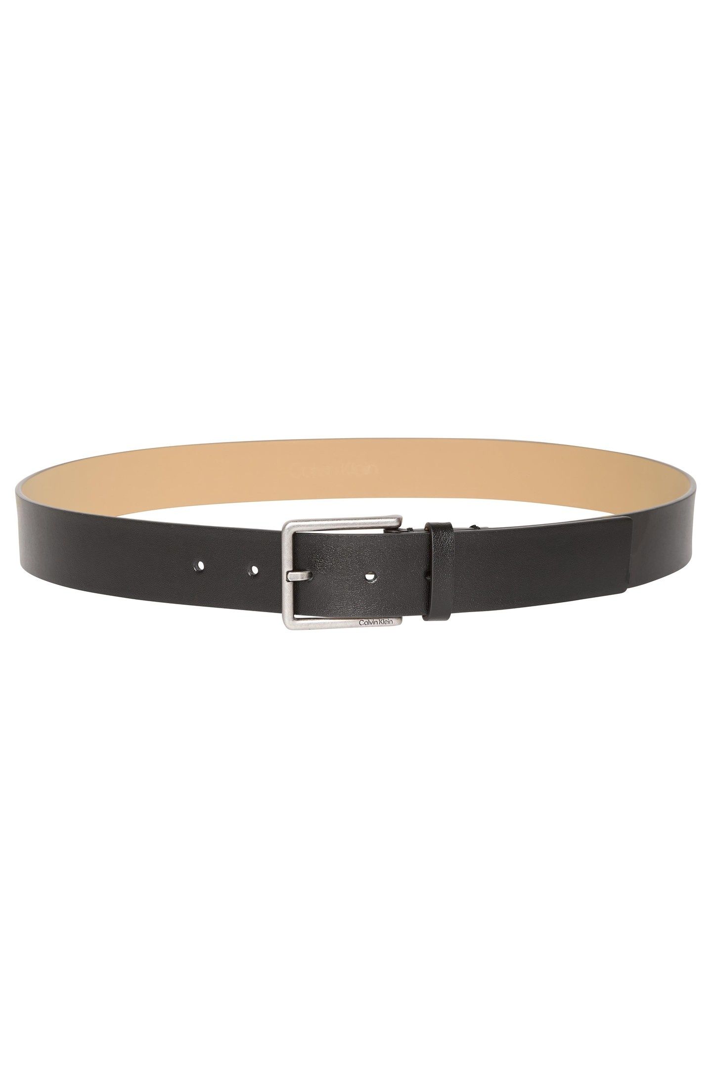 WARMTH BUCKLE SMOOTH BELT BLACK/ANTIQUE SILVER 1