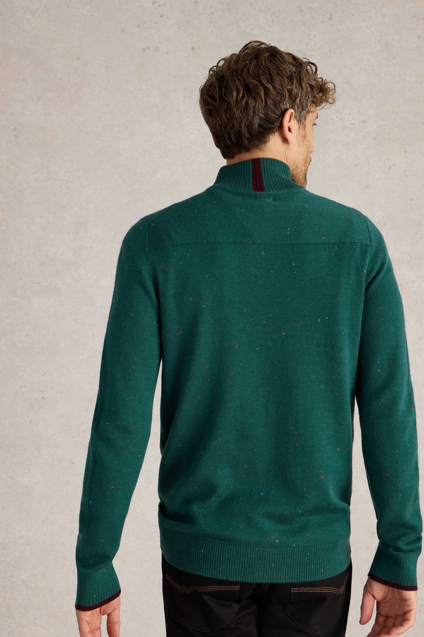 MERINO FUNNEL NECK NEP GREEN MLT 2