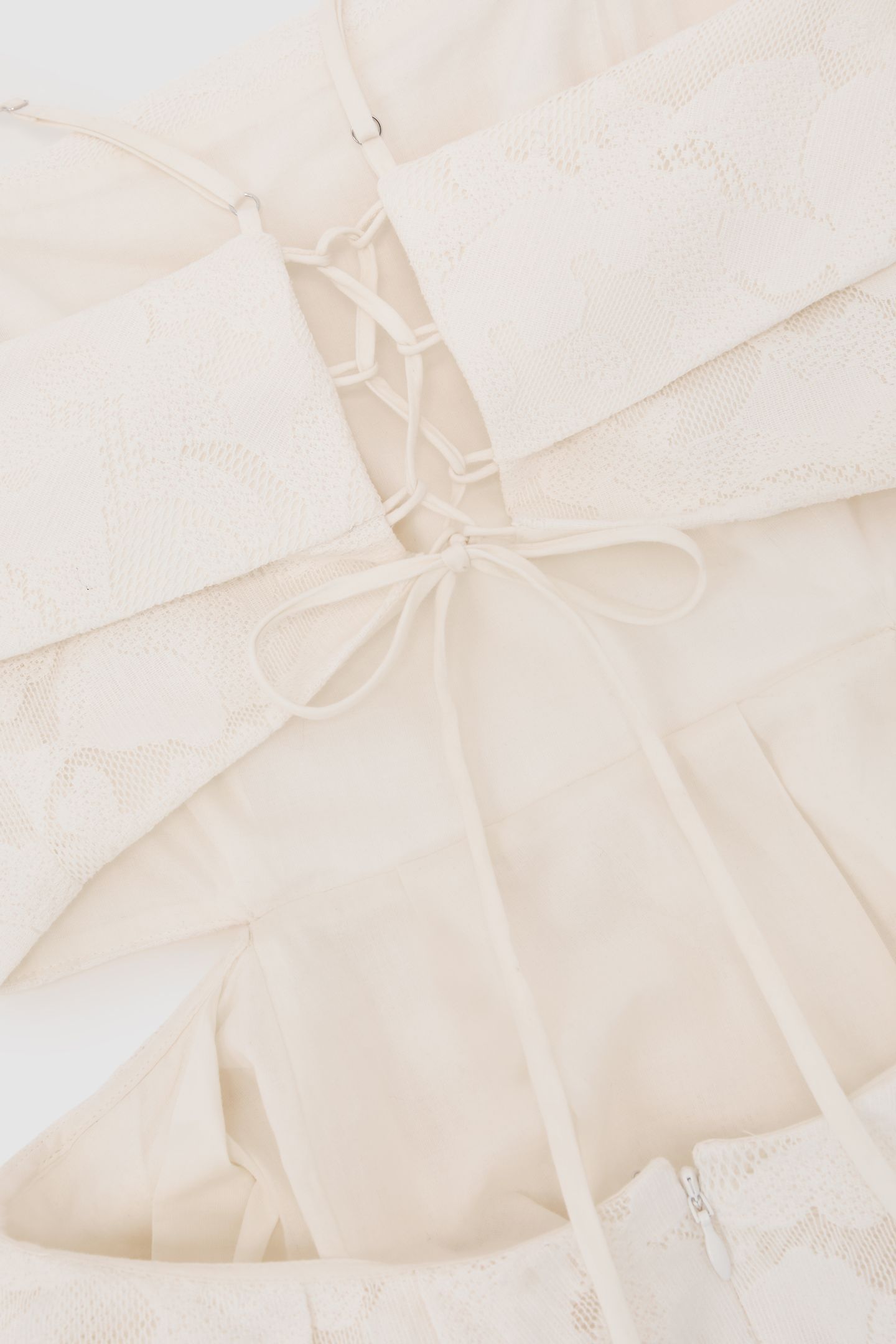 LACE CUT OUT MAXI DRESS CREAM 8