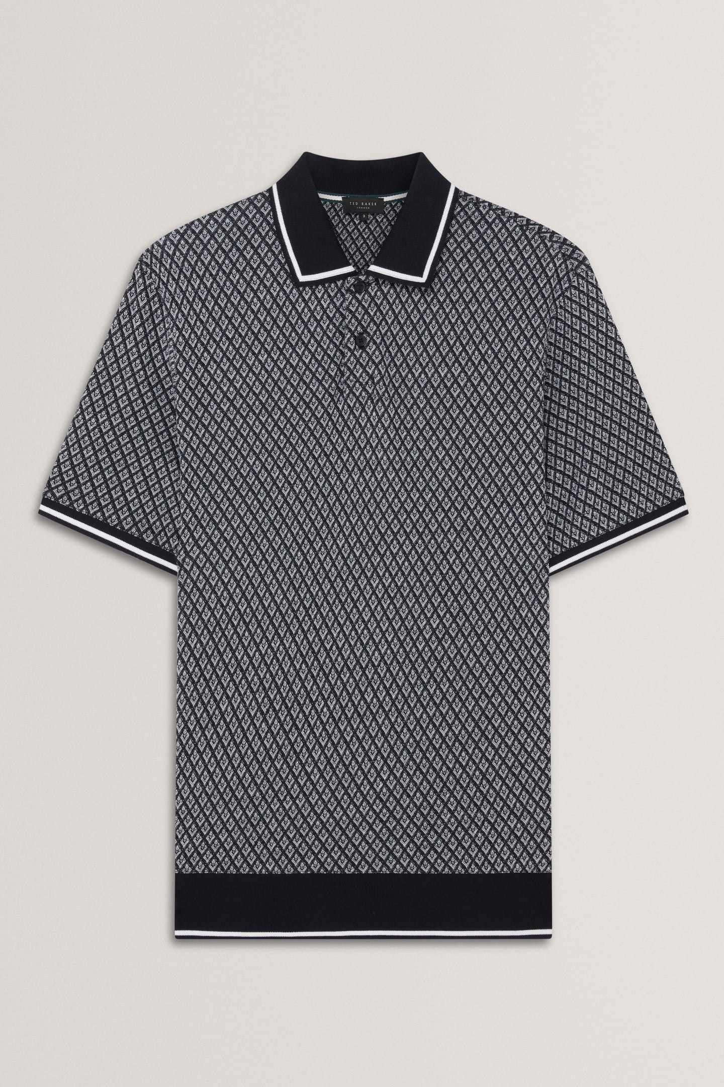 SS REGULAR GEO TEXTURED POLO NAVY 3
