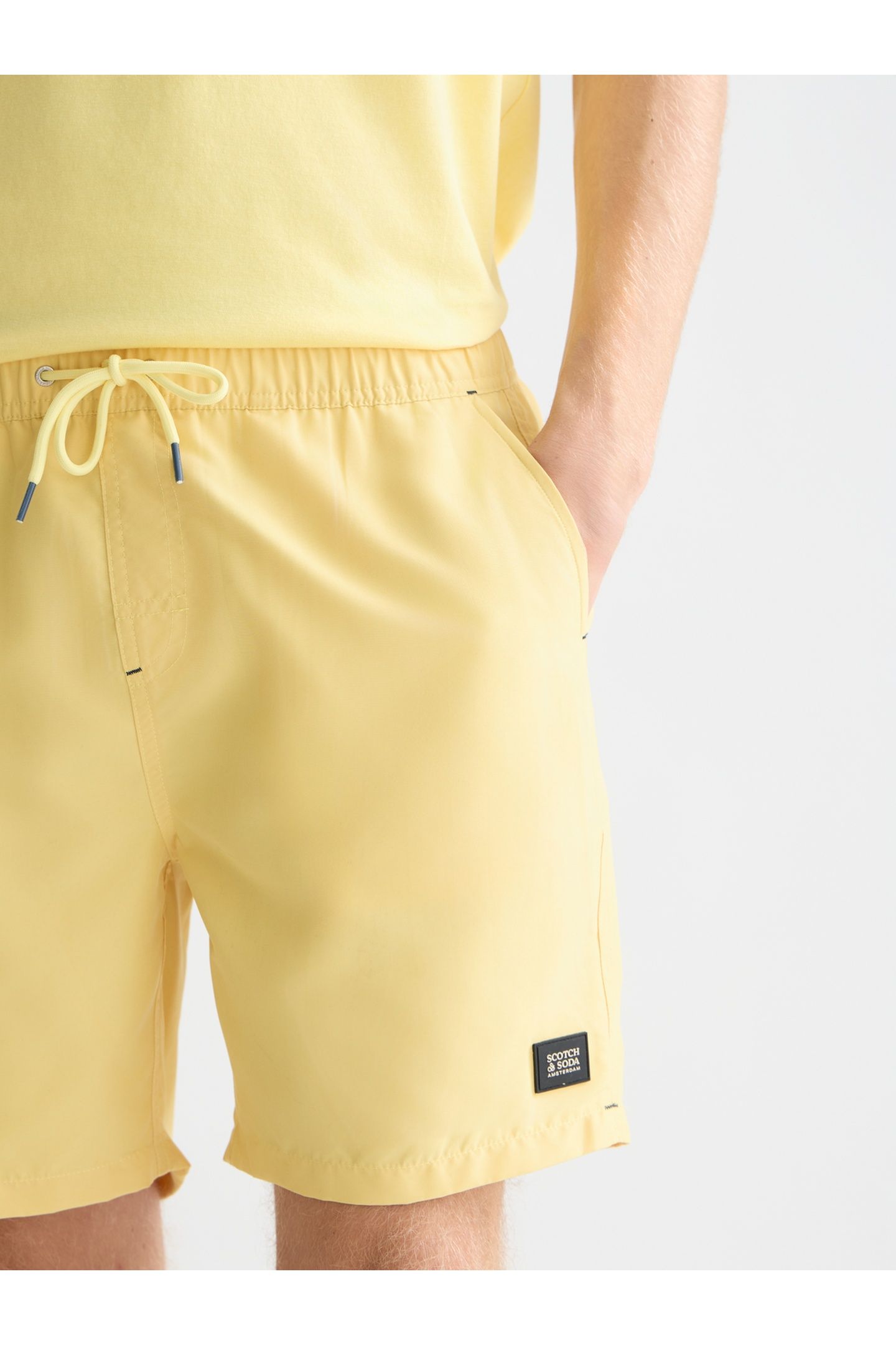 SOLID MIDLENGTH SWIM SHORTS MED YELLOW 6