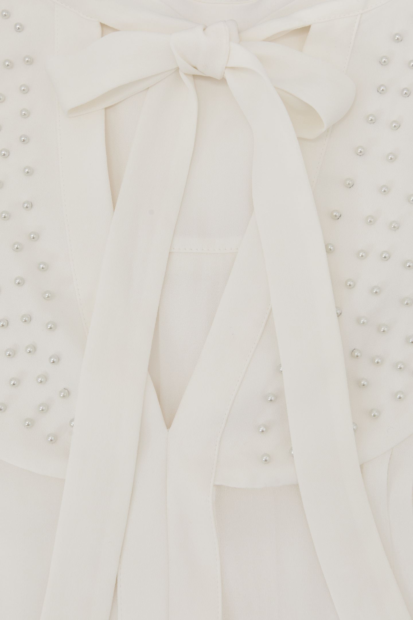 TIE NECK BLOUSE IVORY 5
