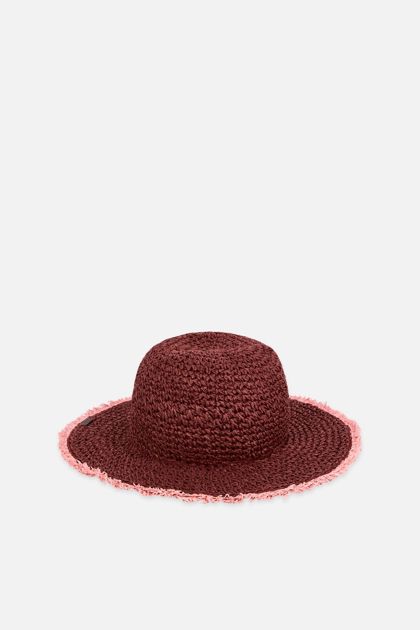 PAPER STRAW BUCKET HAT BURNT HENNA 2