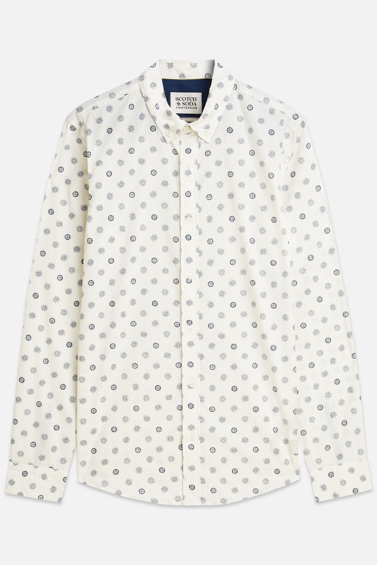MICROPRINT POPLIN SLIMFIT SHIRT WHITE TRADITIONAL 1