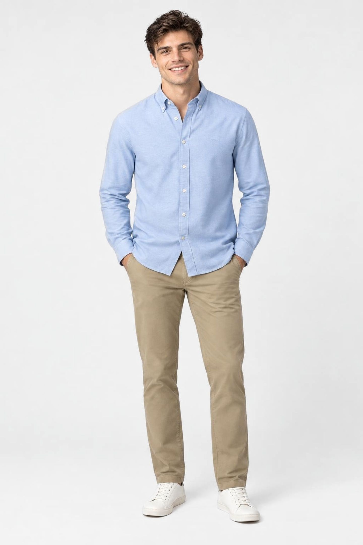 STRETCH PIQUE SHIRT LIGHT BLUE 1