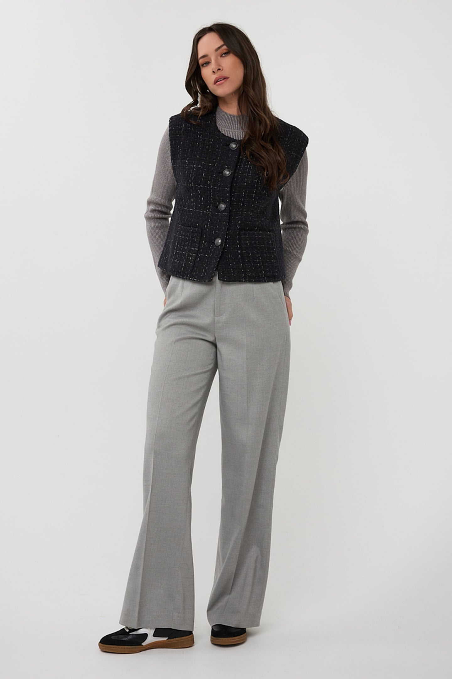 GILET TWEED ANTHRACITE 2
