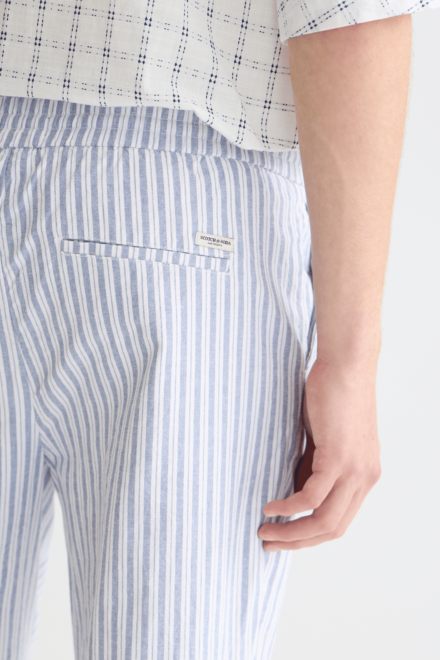 WARREN YARNDYED COTTON/LINEN REGULAR STRAIGHTFIT JOGGER NAVY 6