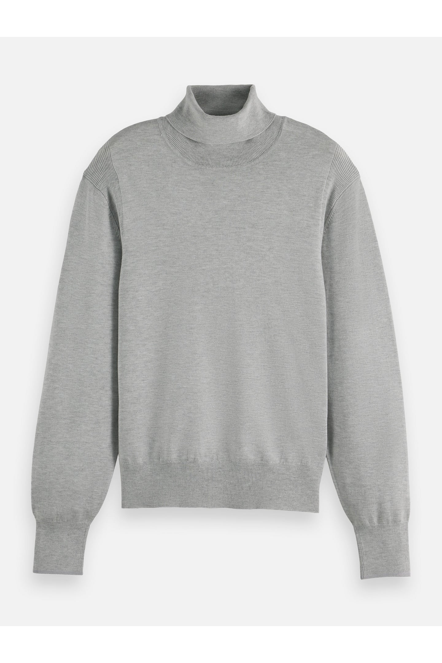 CORE ROLL NECK RELAXED PULLOVER LIGHT PASTEL GREY 4