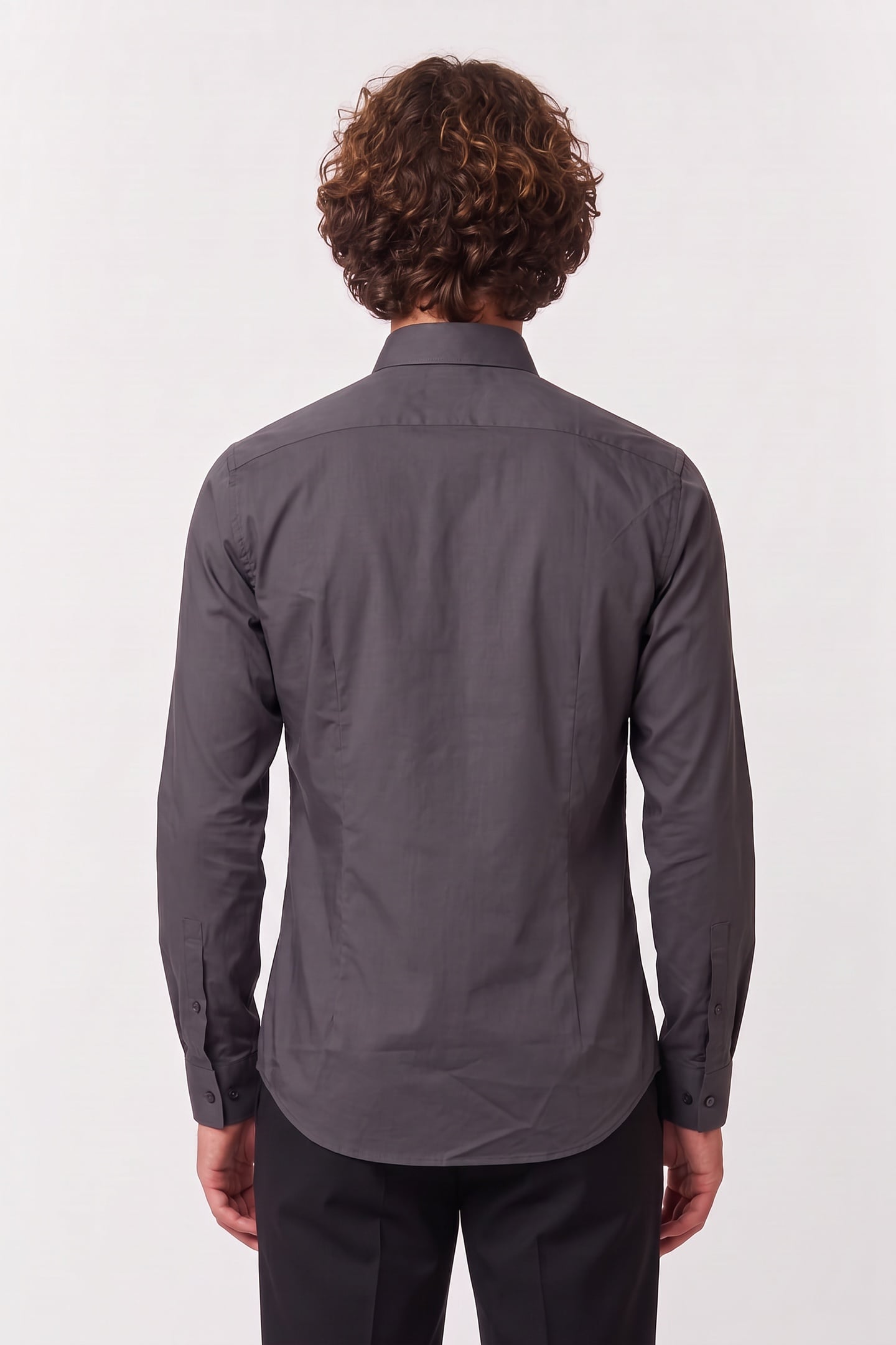 SLIM ESSENTIALS POPLIN SHIRT CARBON 2