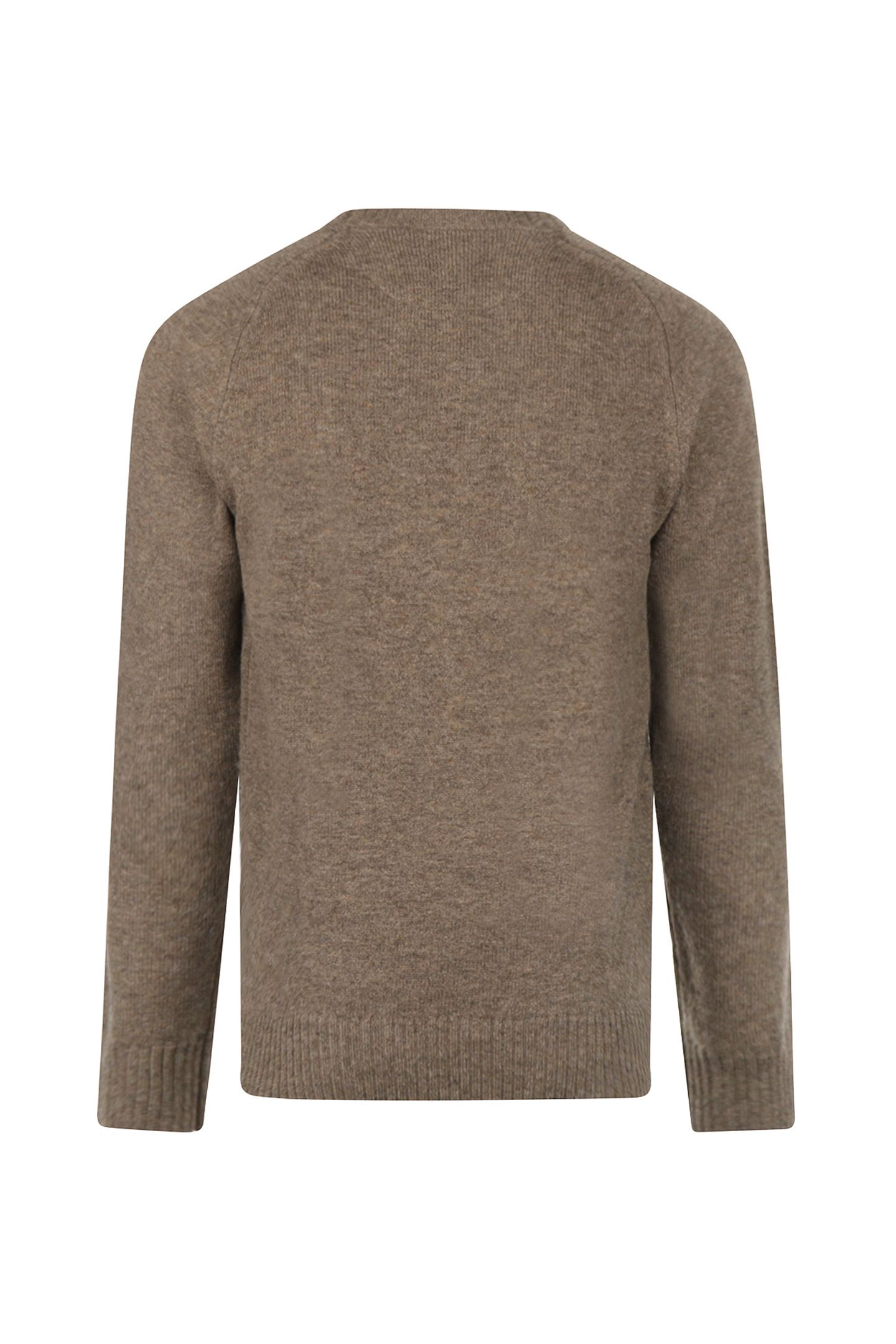 LAMBSWOOL CREW NECK SWEATER CHOCOLATE BROWN 2
