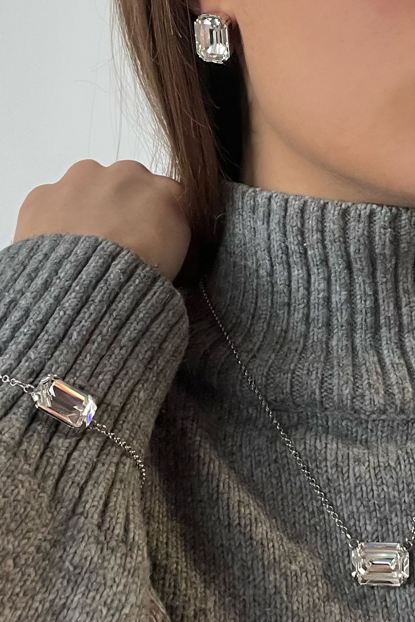 LADY DI BRACELET RHODIUM CRYSTAL 3