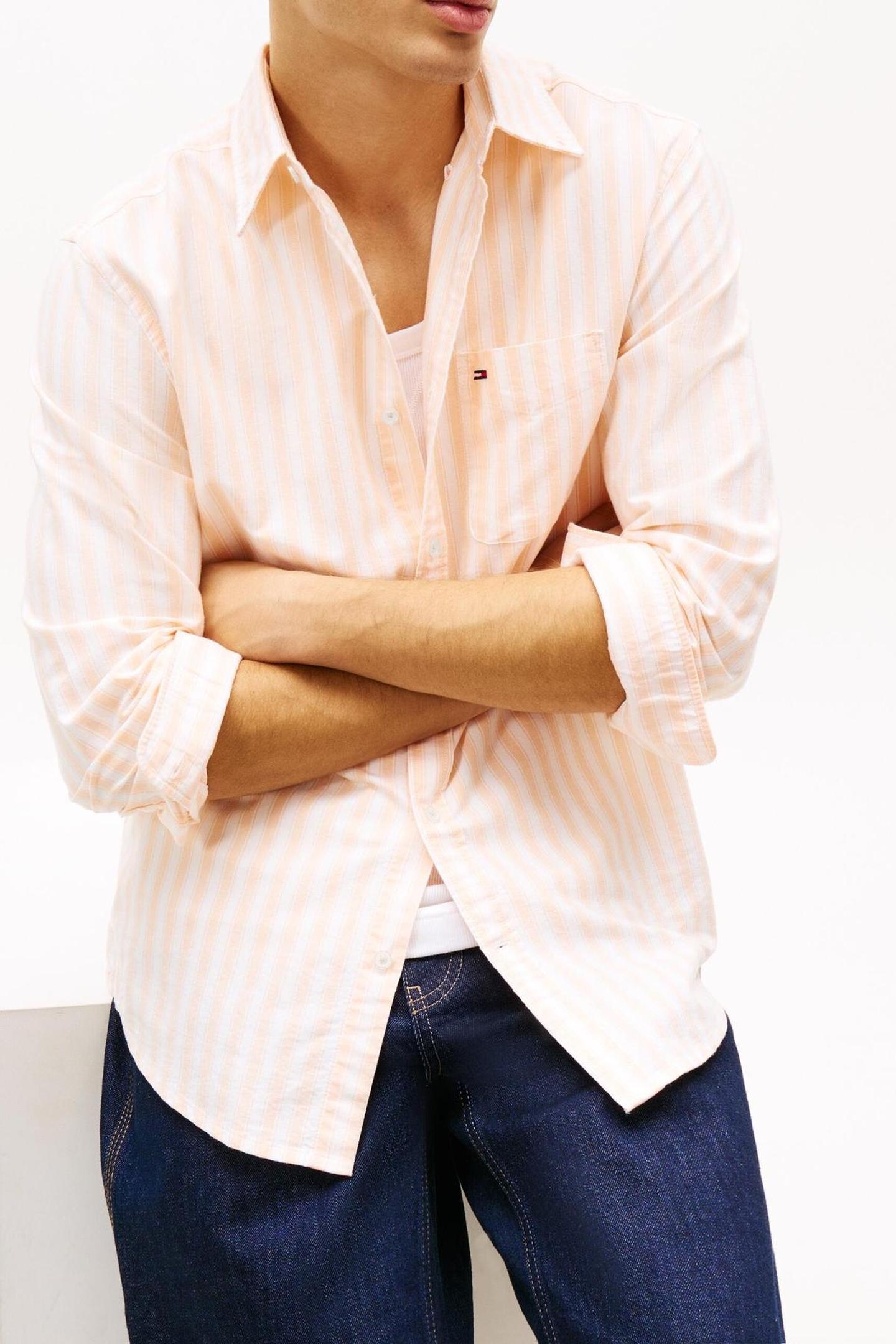 TJM REG STRIPE OXFORD FADED SUN KISS STRIPE 6