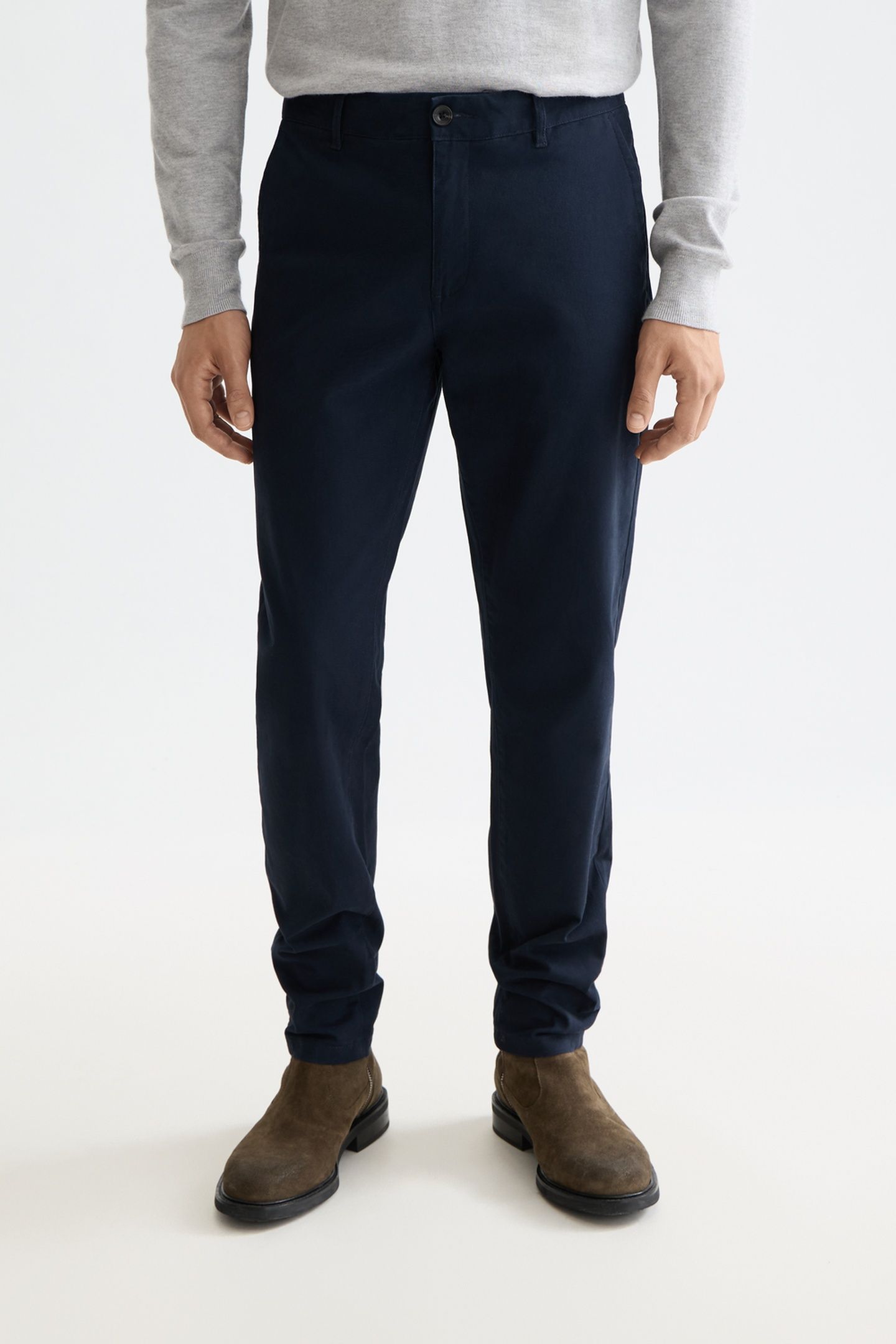 MOTT COTTON-BLEND TWILL CHINO NAVY 1