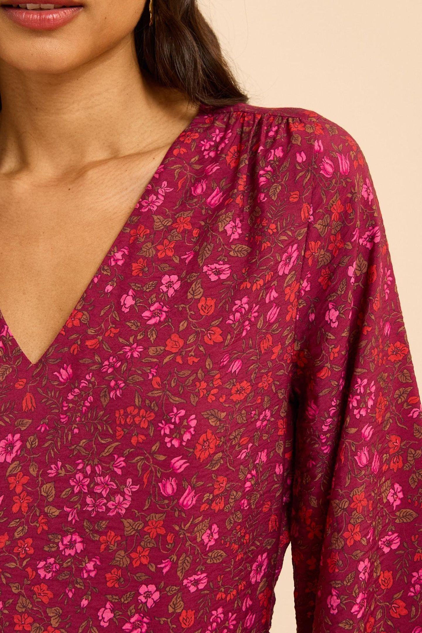 PINK DRESS WITH FLORAL PRINT 6