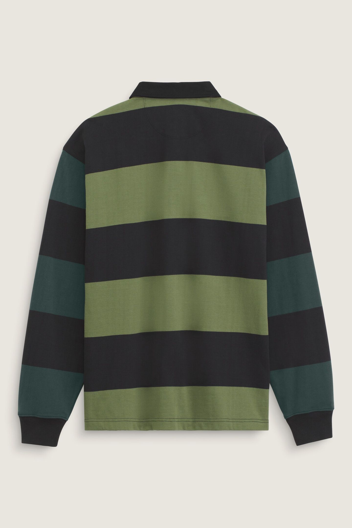 2-TONE STRIPE WARD RUGBY LS BLACK/GREEN BALSAM 2
