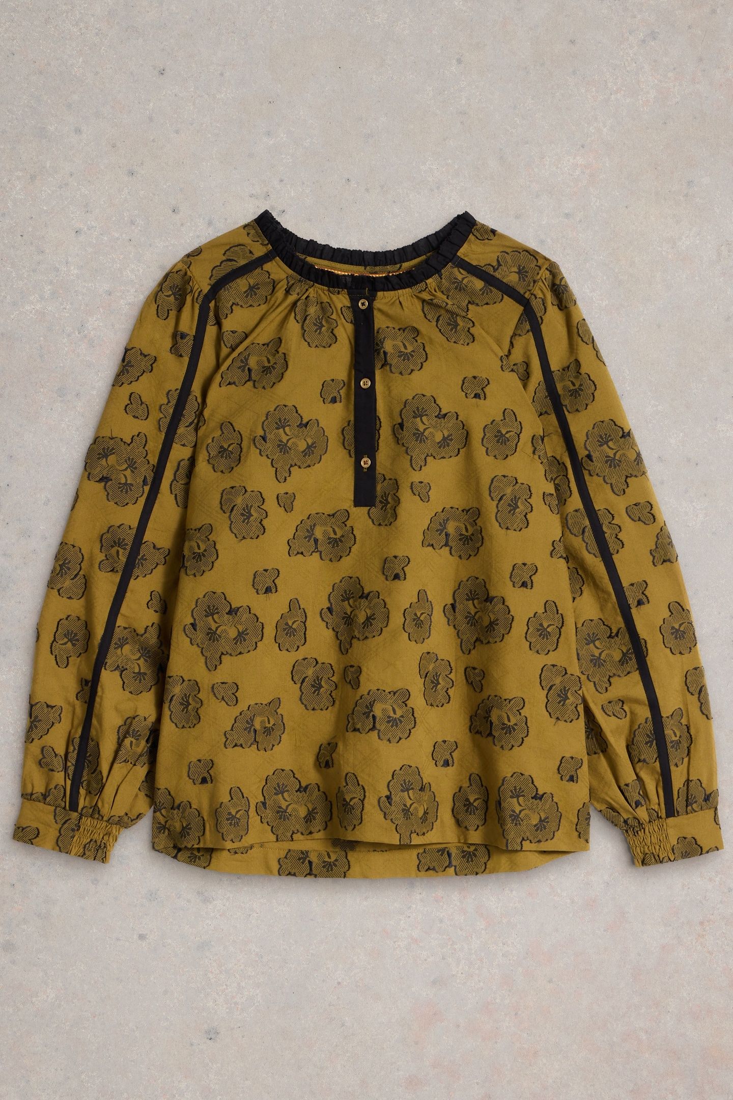 FAWN JACQUARD TOP GREEN MLT 5