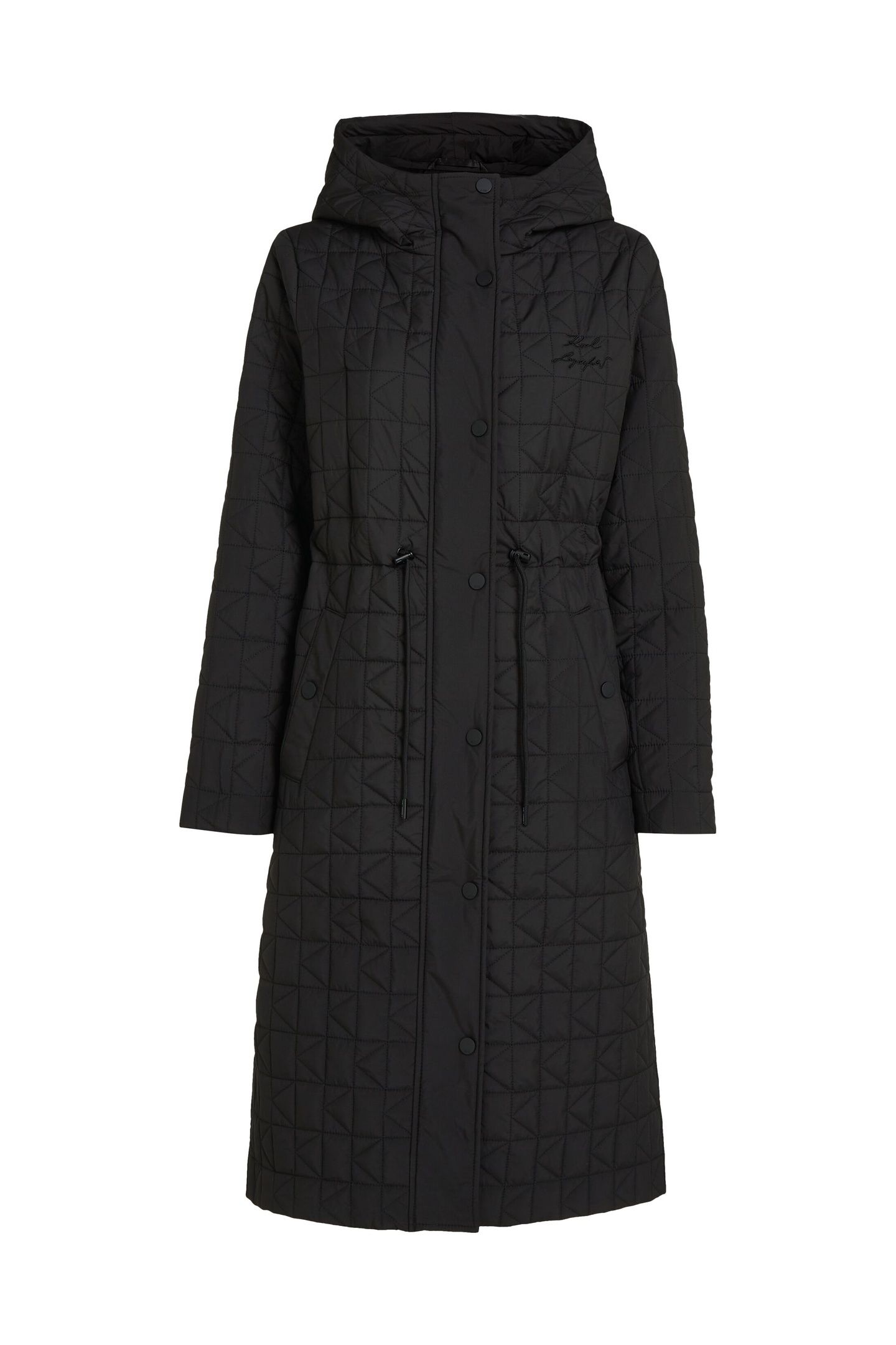 QUILTED MID LENGTH PARKA BLACK 1
