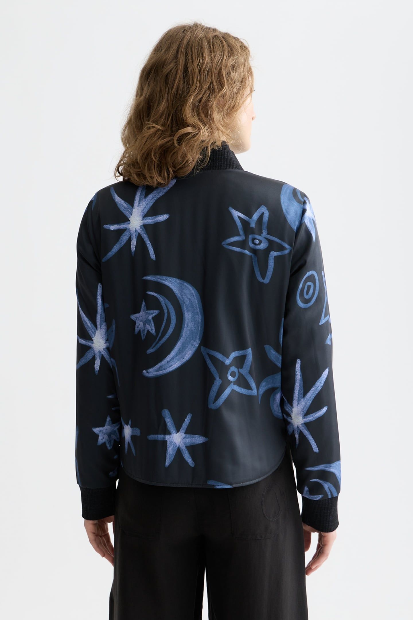 QUILTED REVERSIBLE BOMBER JACKET METEORITE 2