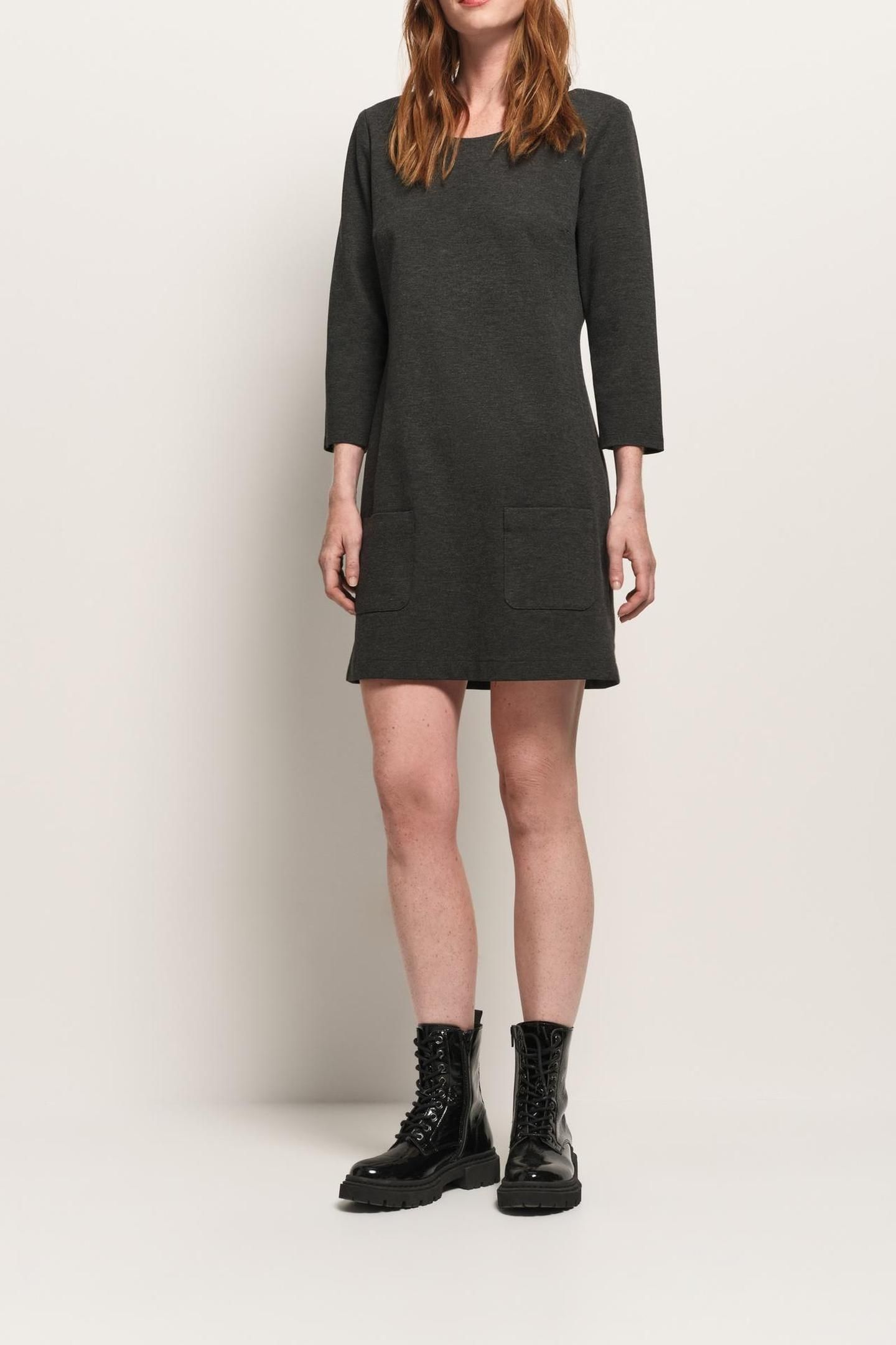 ROBBY - GREY MILANO KNIT DRESS 5