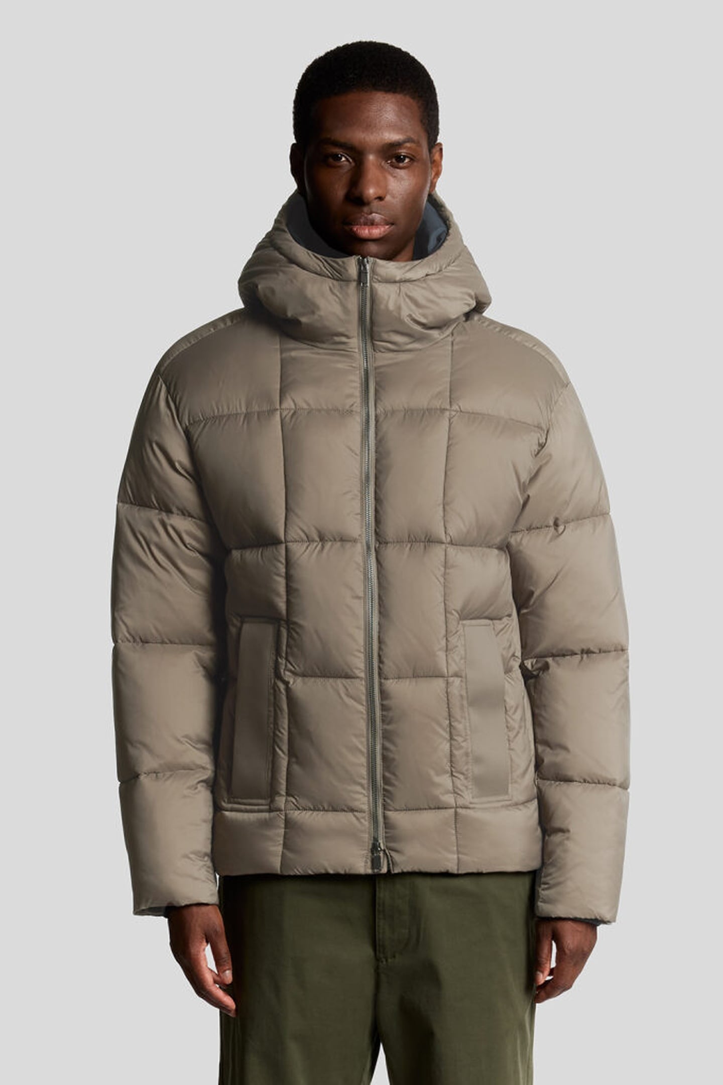 SQUARE WADDED COCOON JACKET FALCON 1