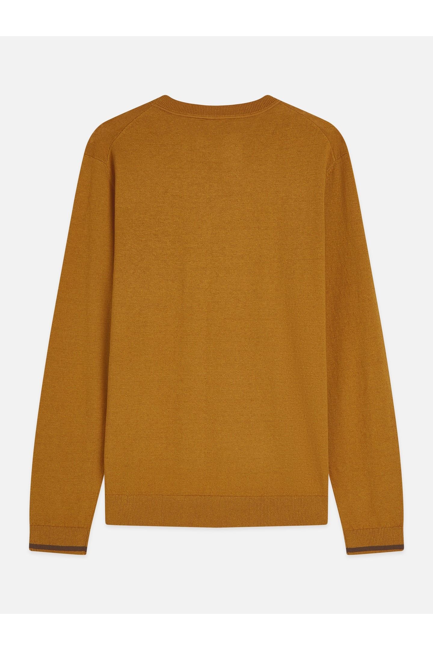 LINENBLEND REGULARFIT PULLOVER MEDIUM BROWN 2