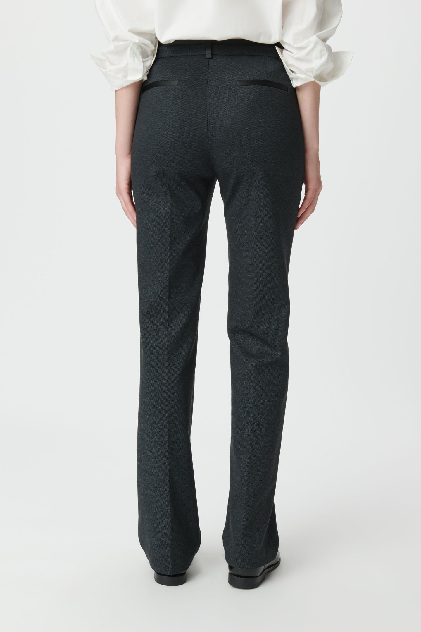 GREY HERRINGBONE SUIT TROUSERS 2