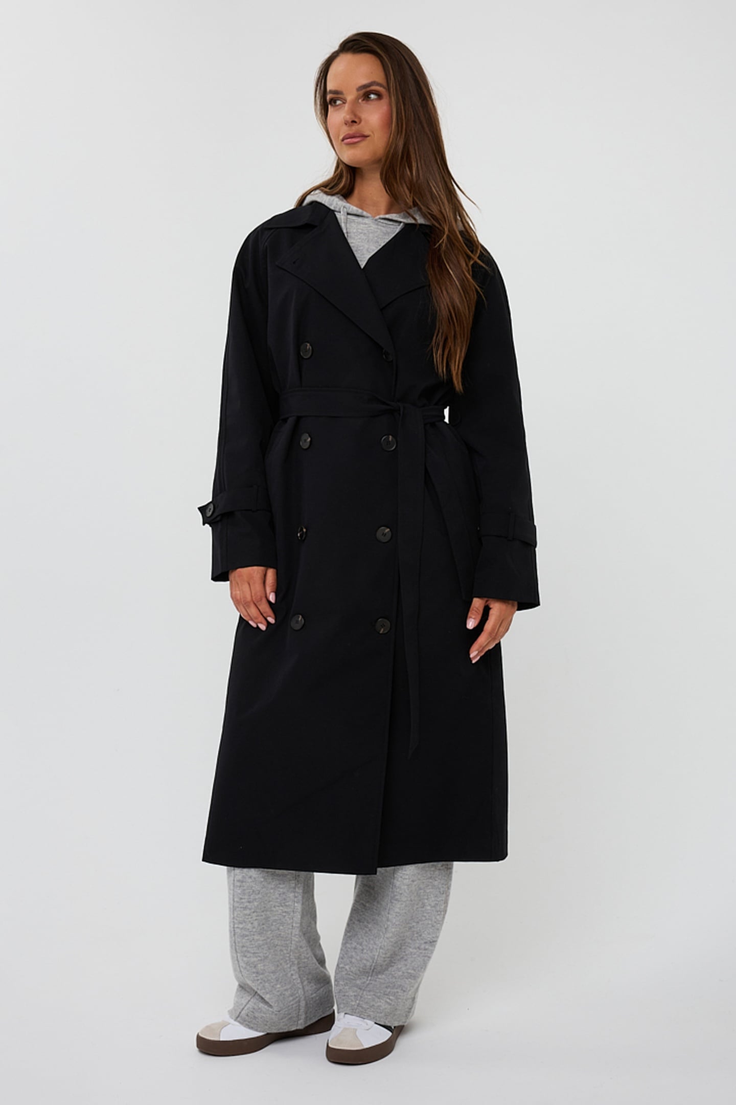 COAT TRENCH LONG BLACK 3