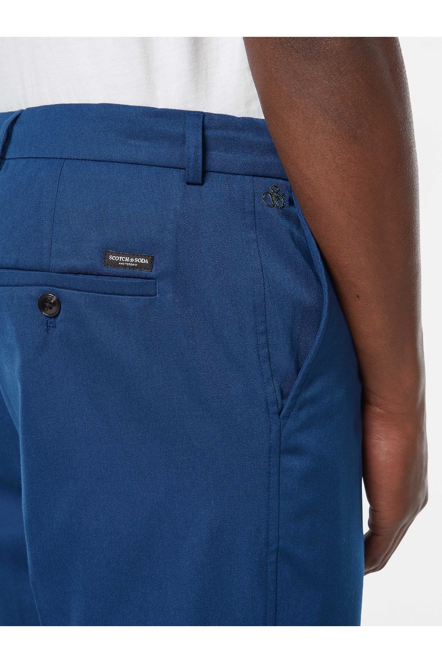 THE BEAT - VISCOSE-BLEND BOOTCUT CHINO NAVY 4