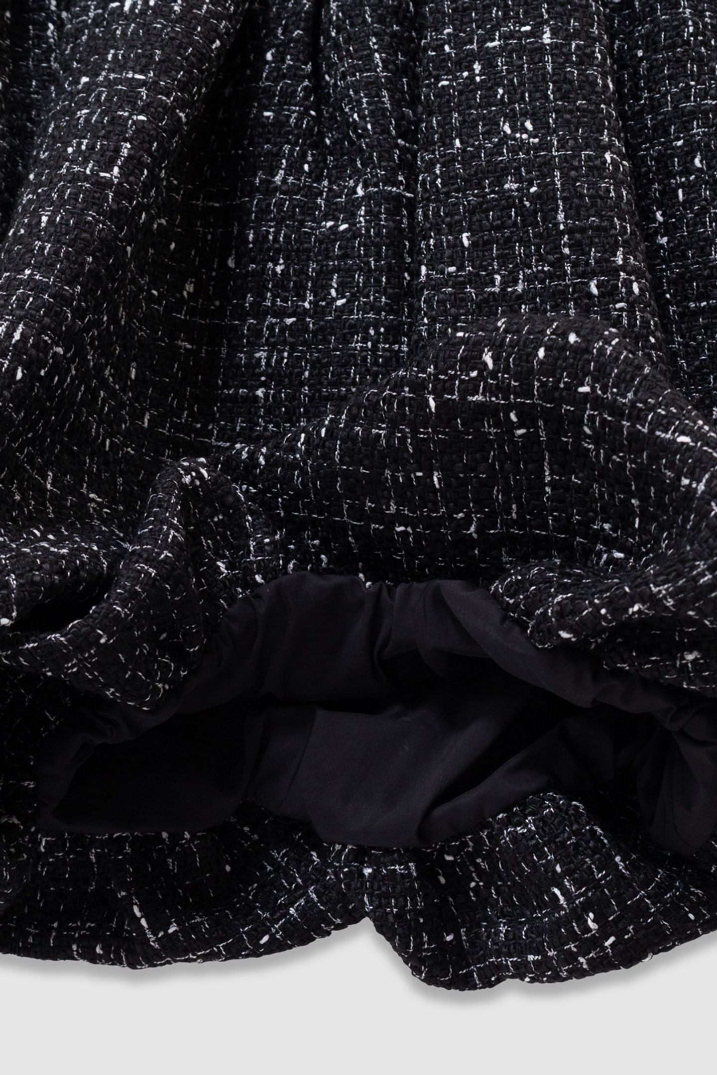 GIRLS’ BLACK TWEED-LOOK MIXED-FABRIC DRESS 4