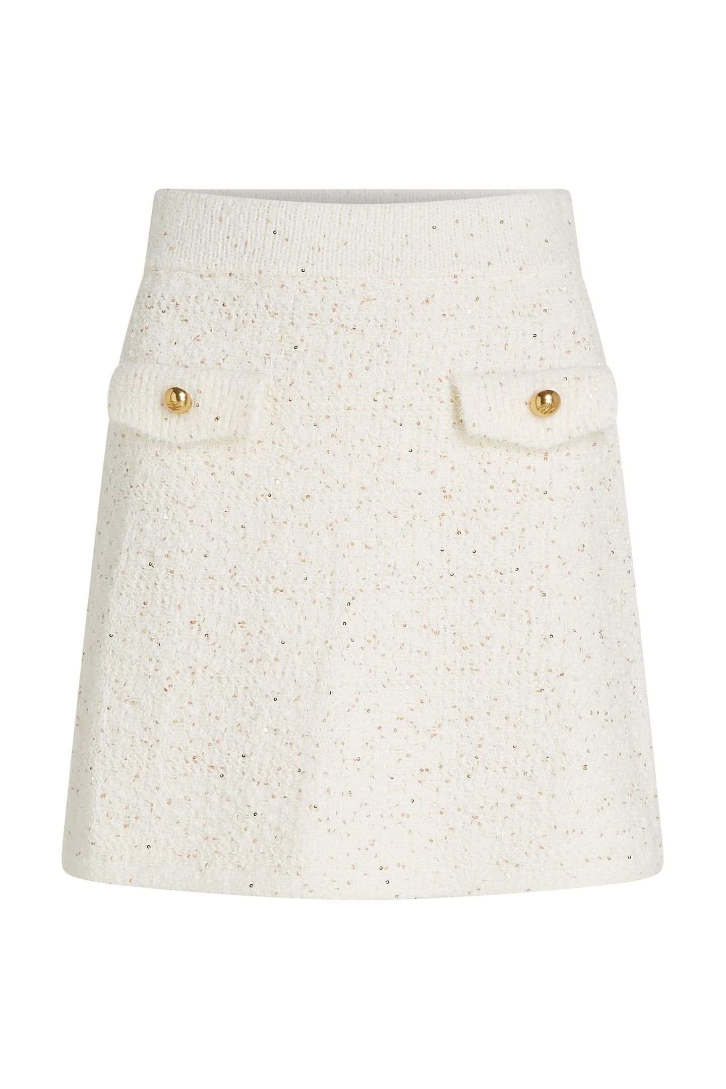 BOUCLE KNIT SKIRT CANNOLI CREAM 4