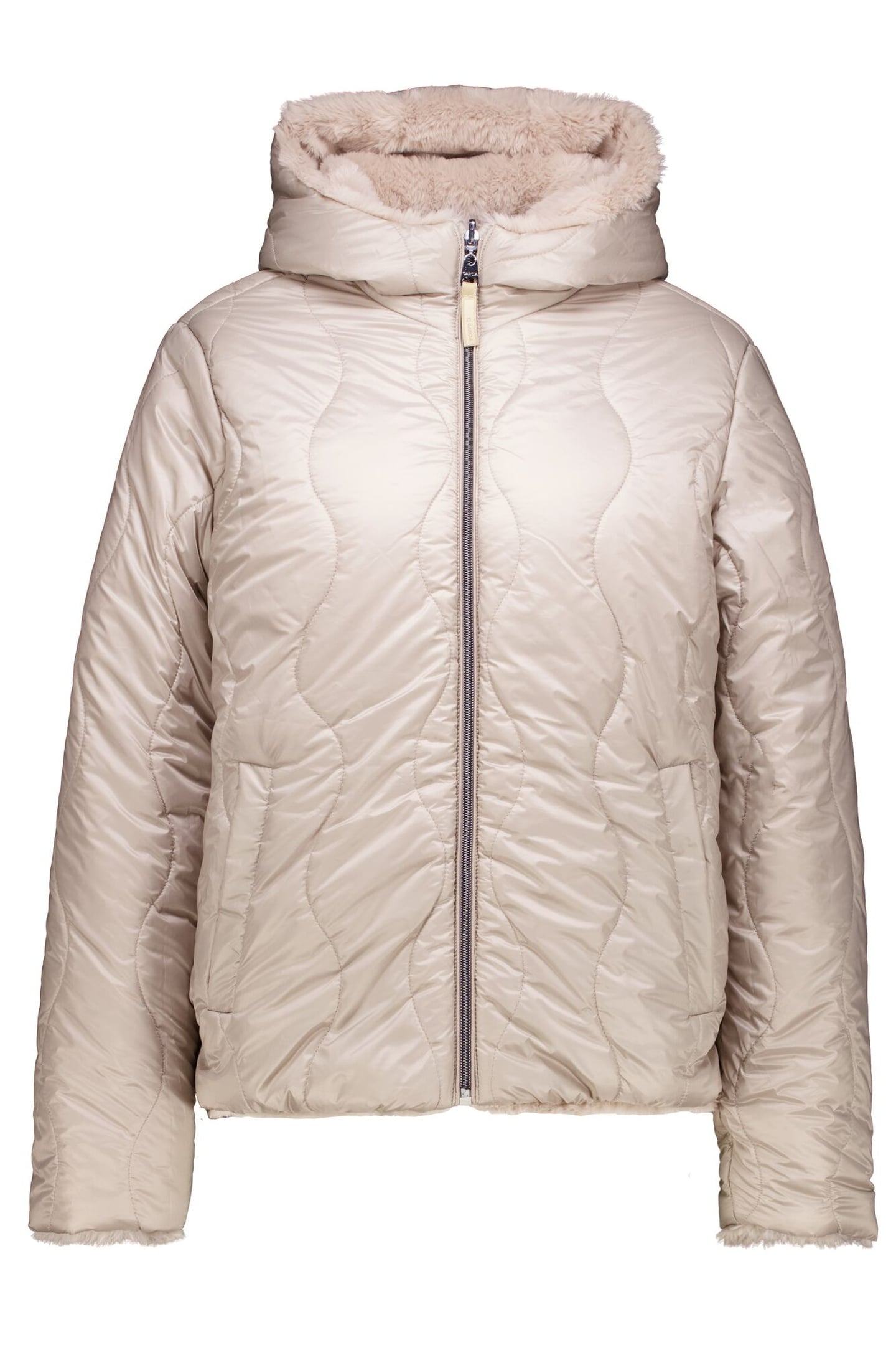LADIES OUTDOOR JACKET WARM BEIGE 4