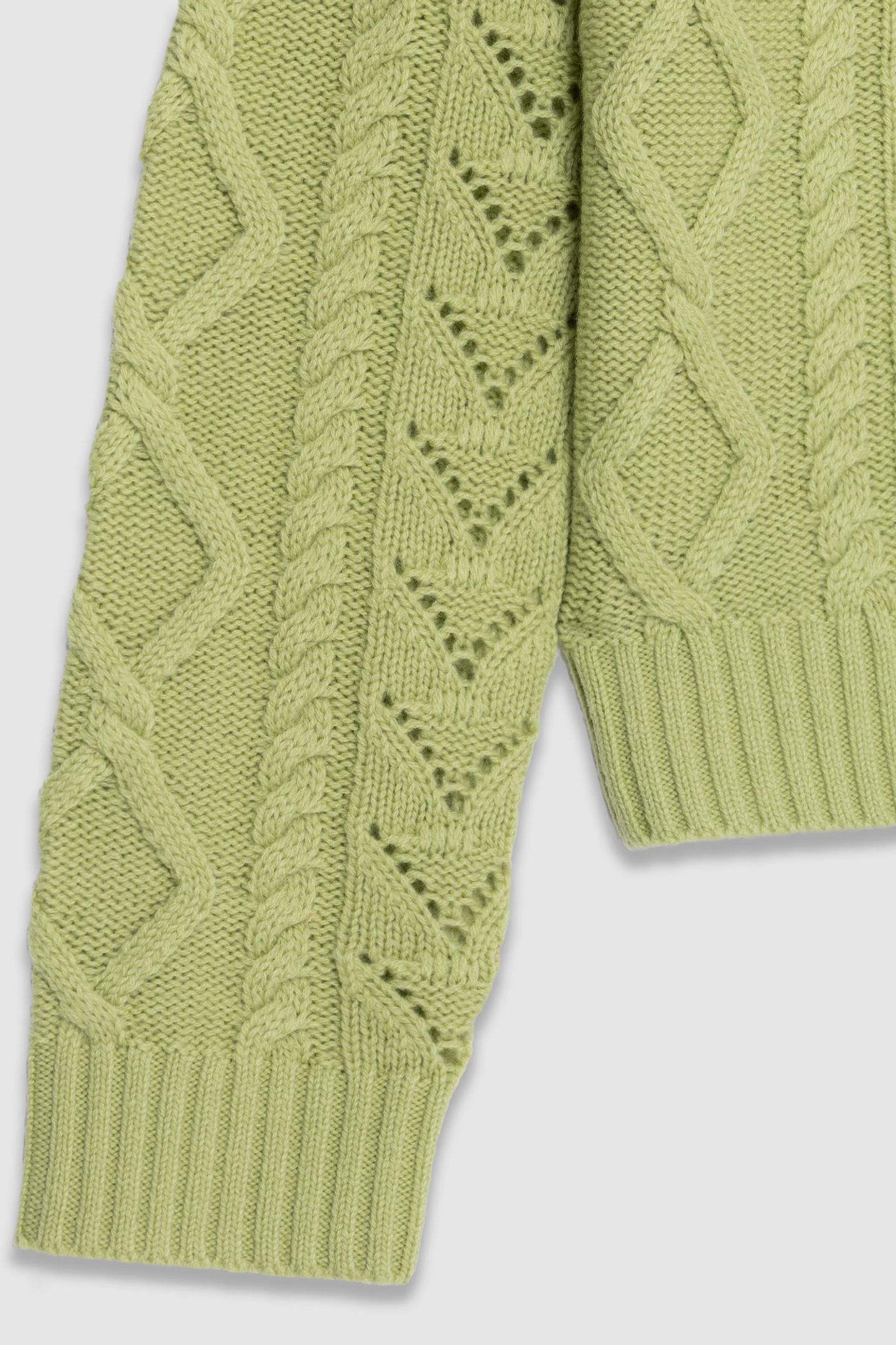 CABLE KNIT MERINO WOOL SWEATER WITH ROUND NECK 8