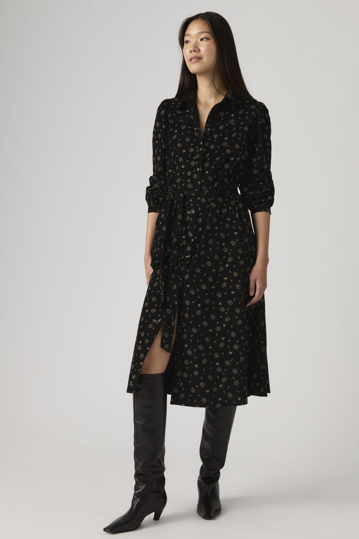 JOURNEY LONG SLEEVE CORDUROY DRESS 4