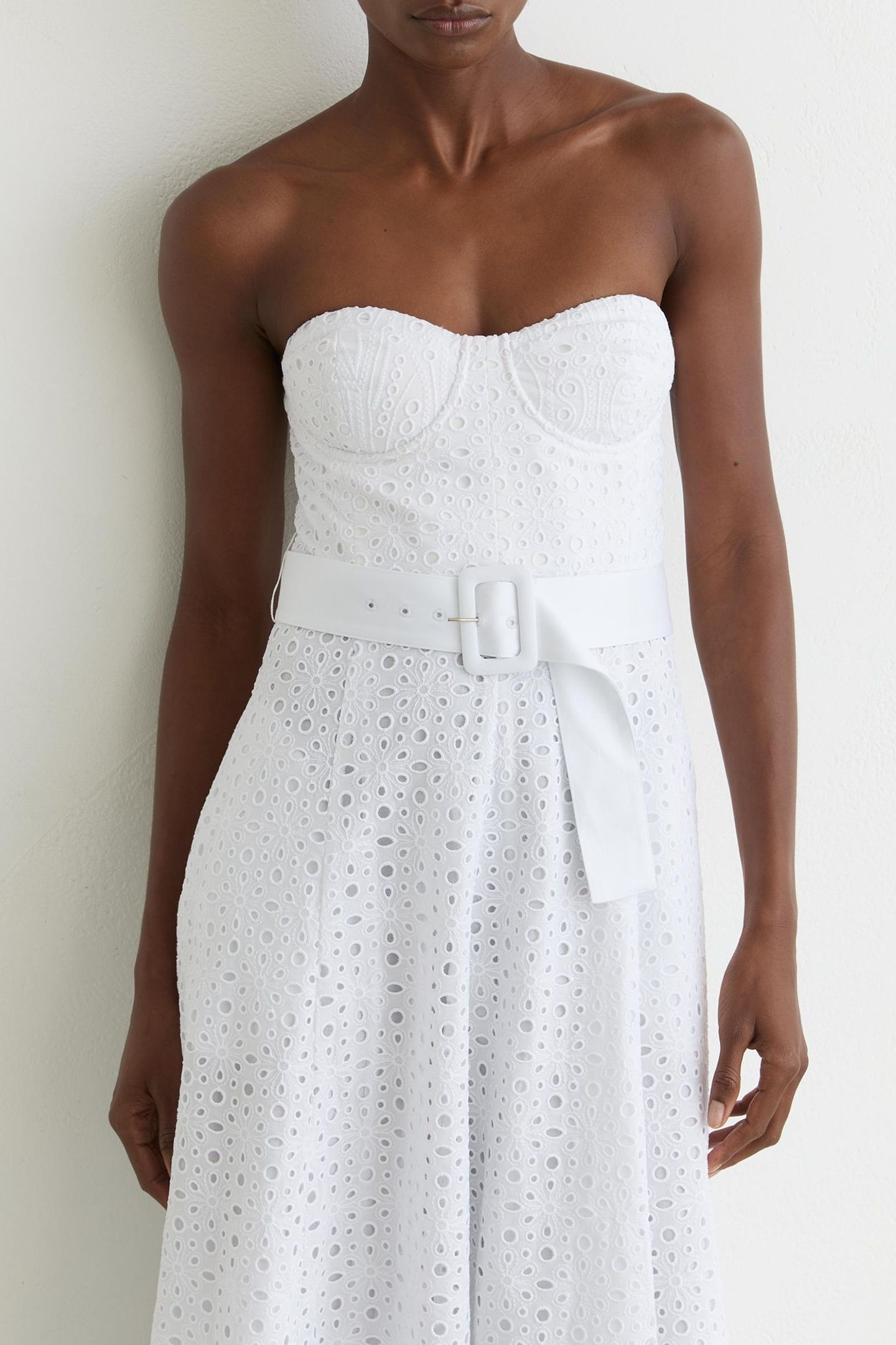 LACE BUSTIER DRESS WHITE 5