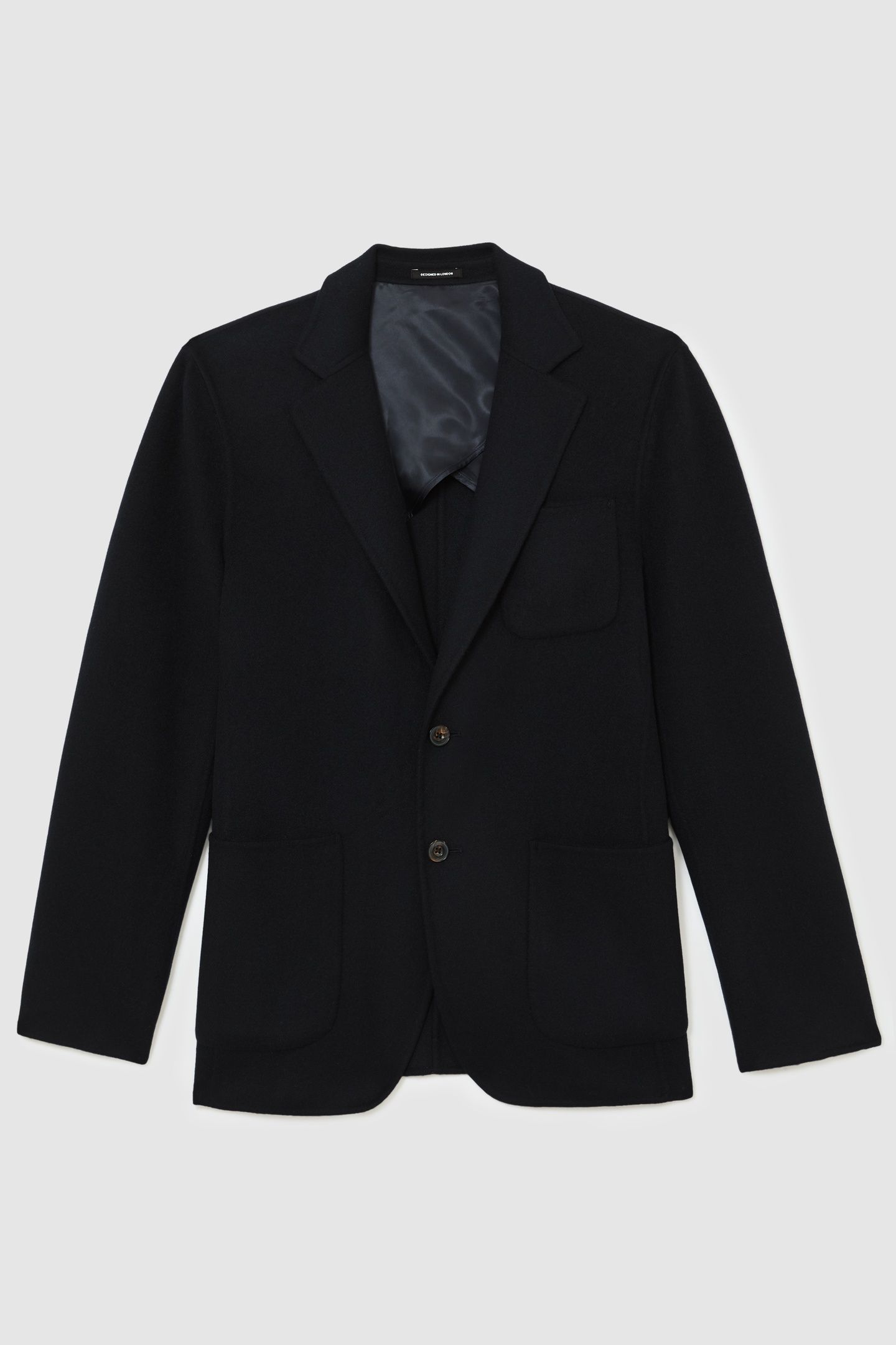SB 2B NOTCH SPLITABLE WOOL BLAZER NAVY 4